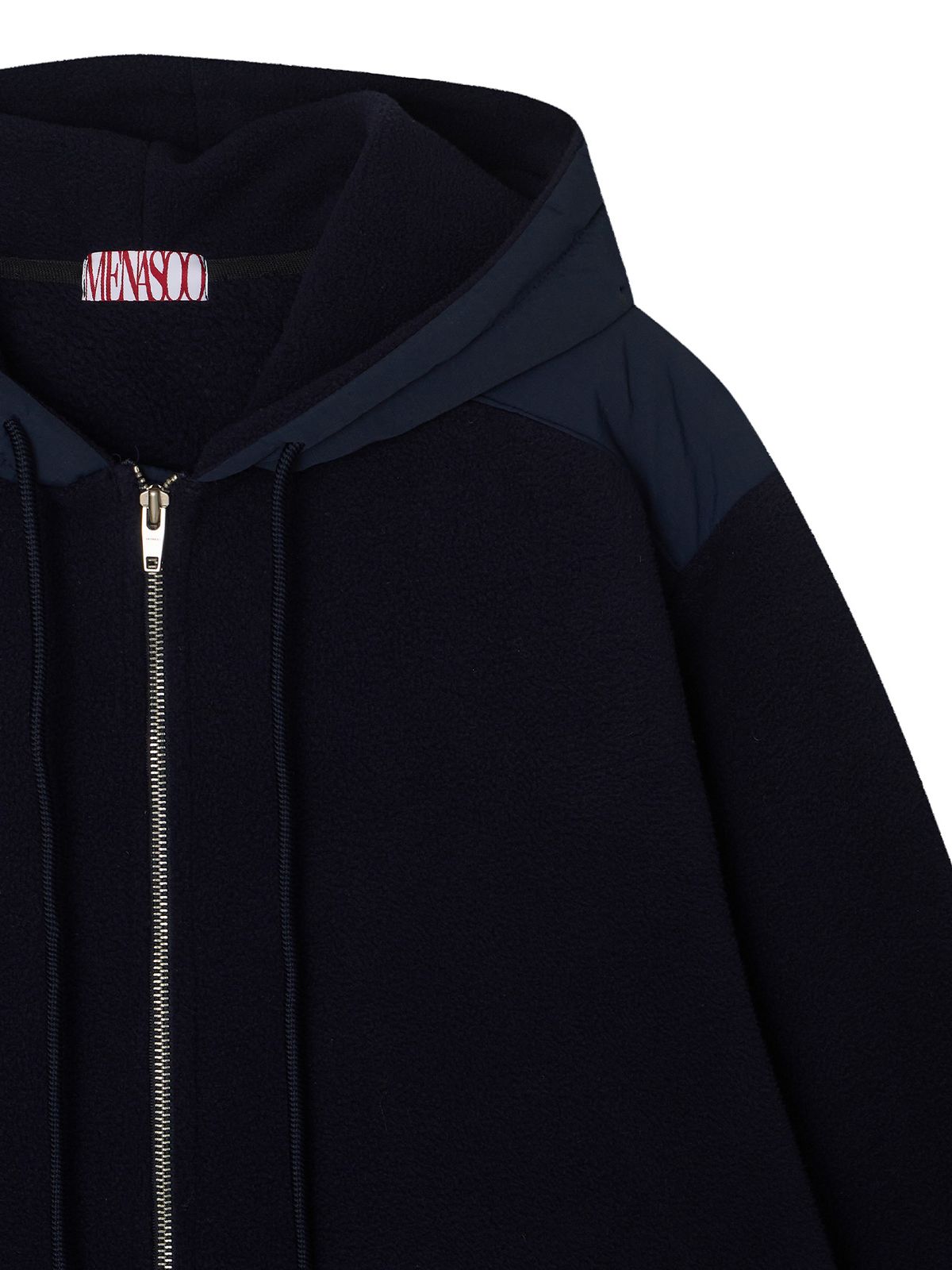 미나수(MENASOO) Fleece Hood Jacket_Navy