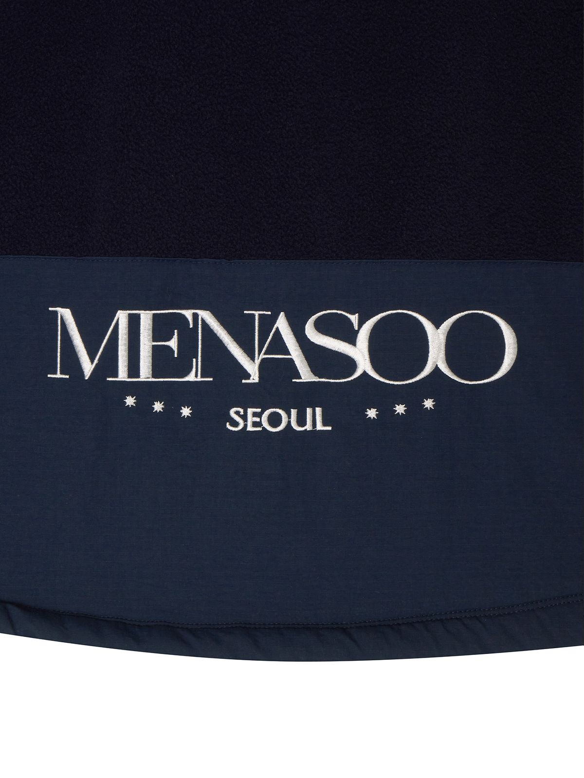 미나수(MENASOO) Fleece Hood Jacket_Navy