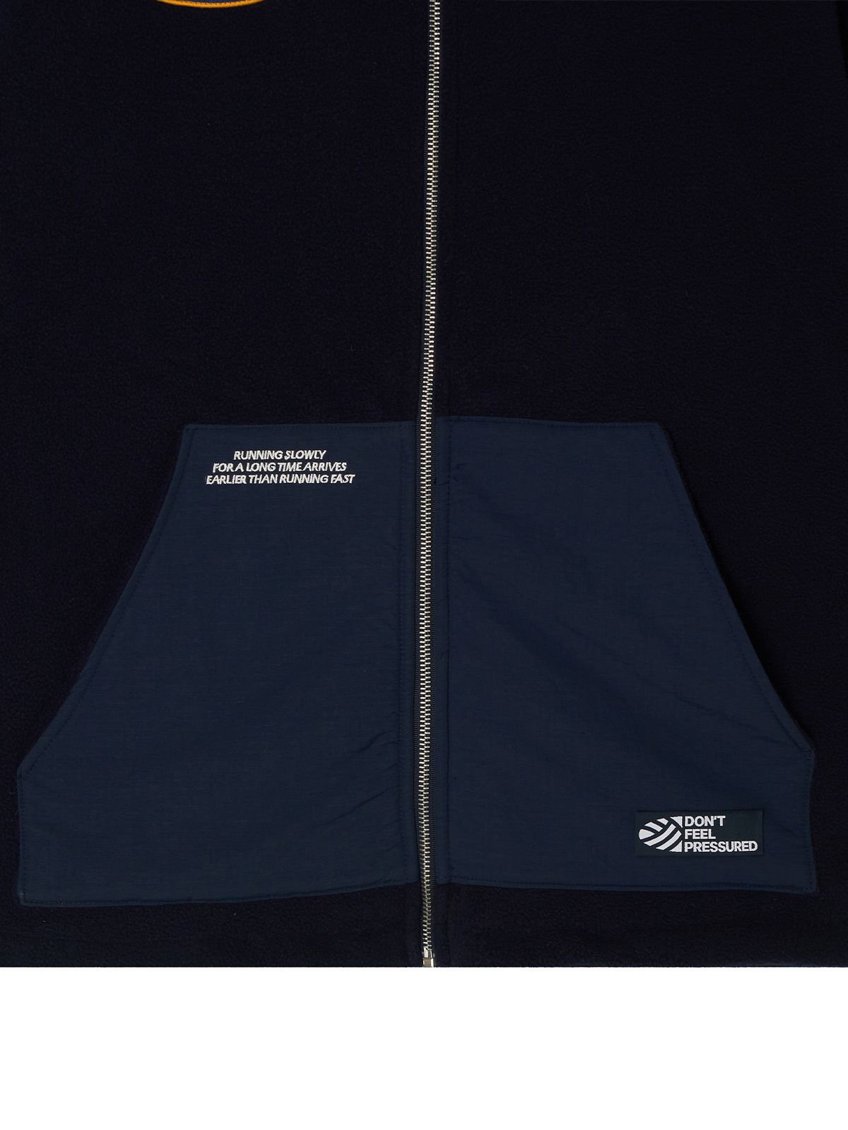 미나수(MENASOO) Fleece Hood Jacket_Navy