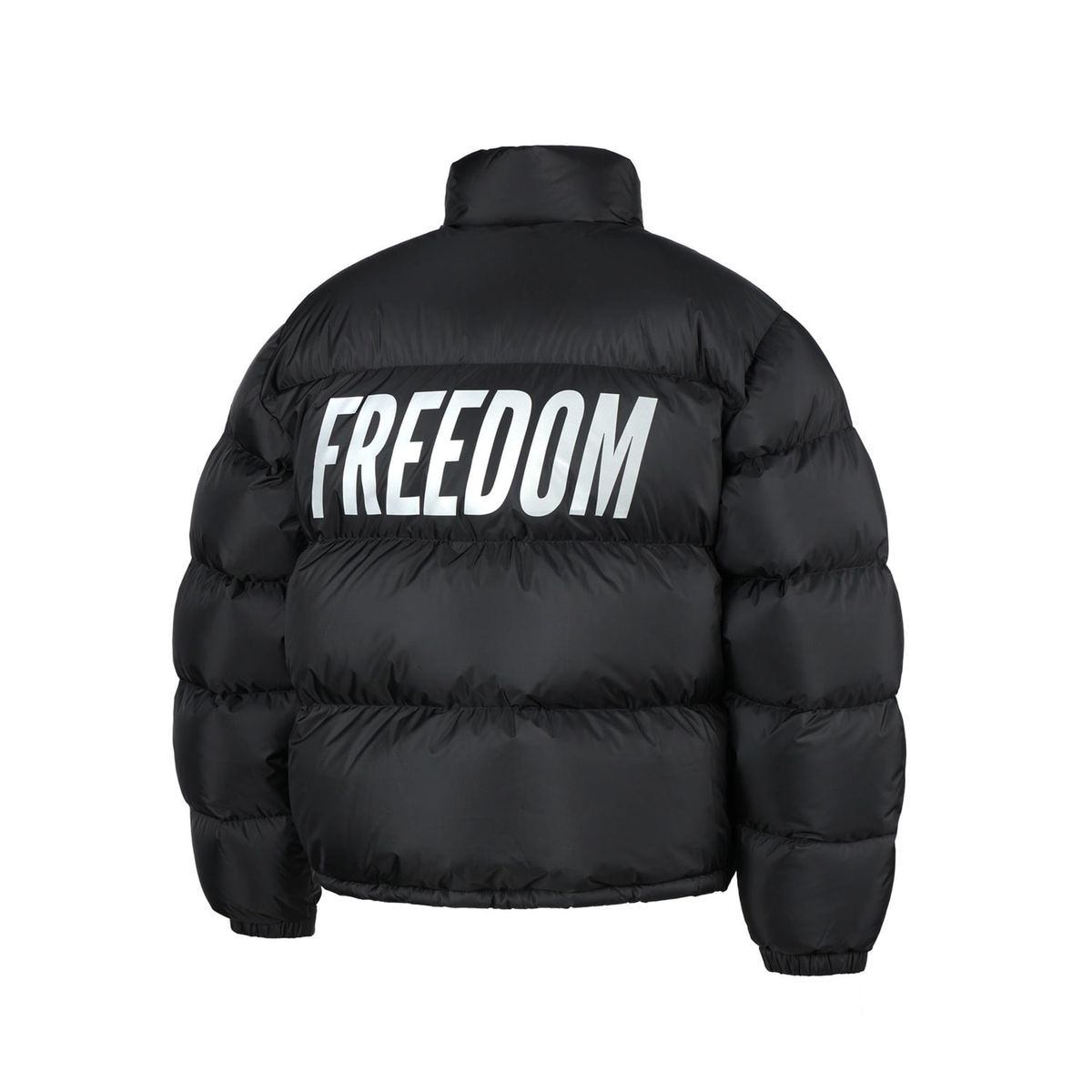 프리덤(FREEDOM) 로고 푸퍼 자켓 (블랙)