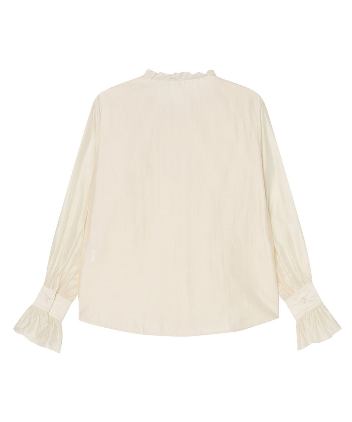 메이버유(MAYVERU) Trimming Frill Blouse _ Cream