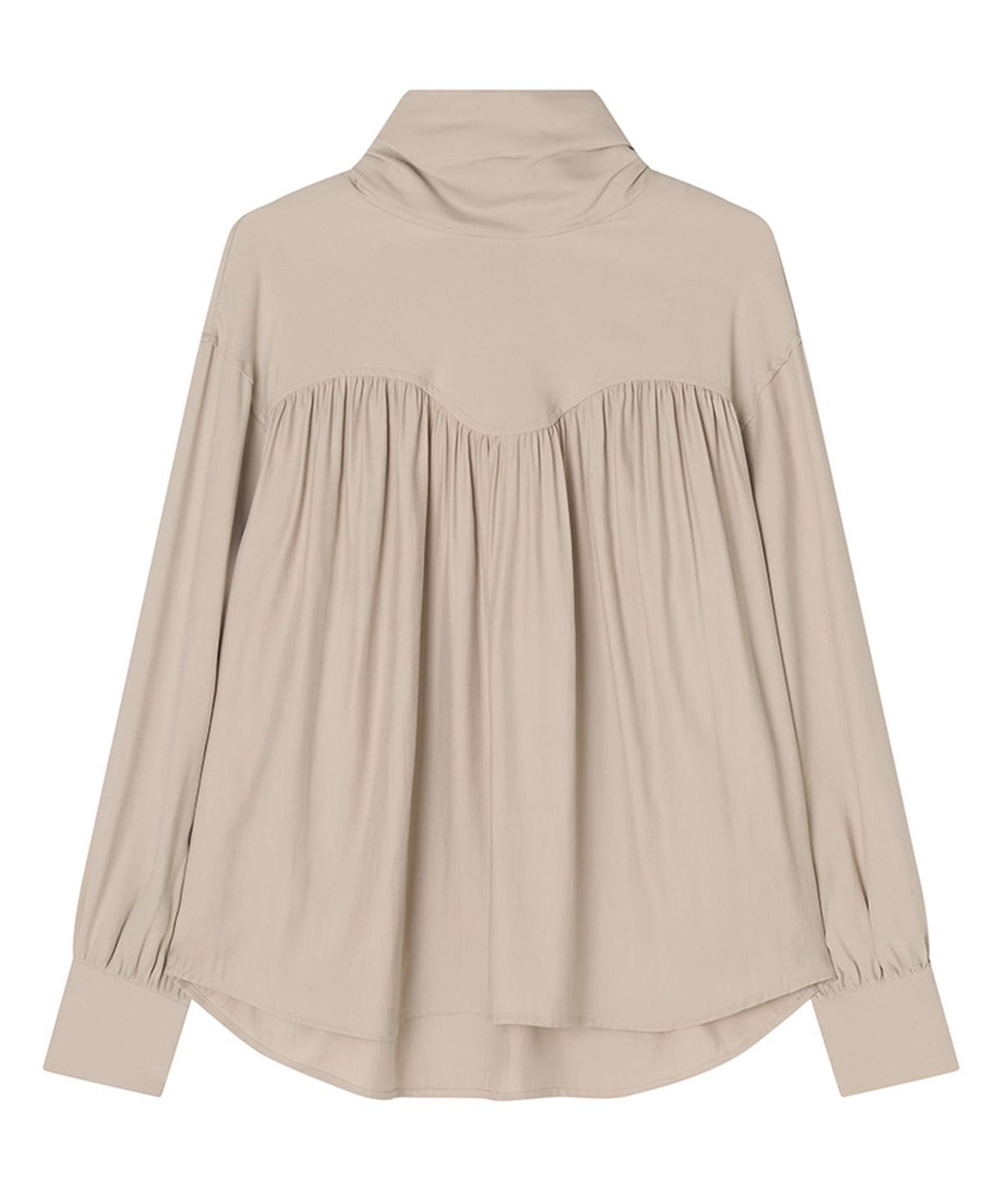 메이버유(MAYVERU) Analeigh Tie Blouse _ Beige