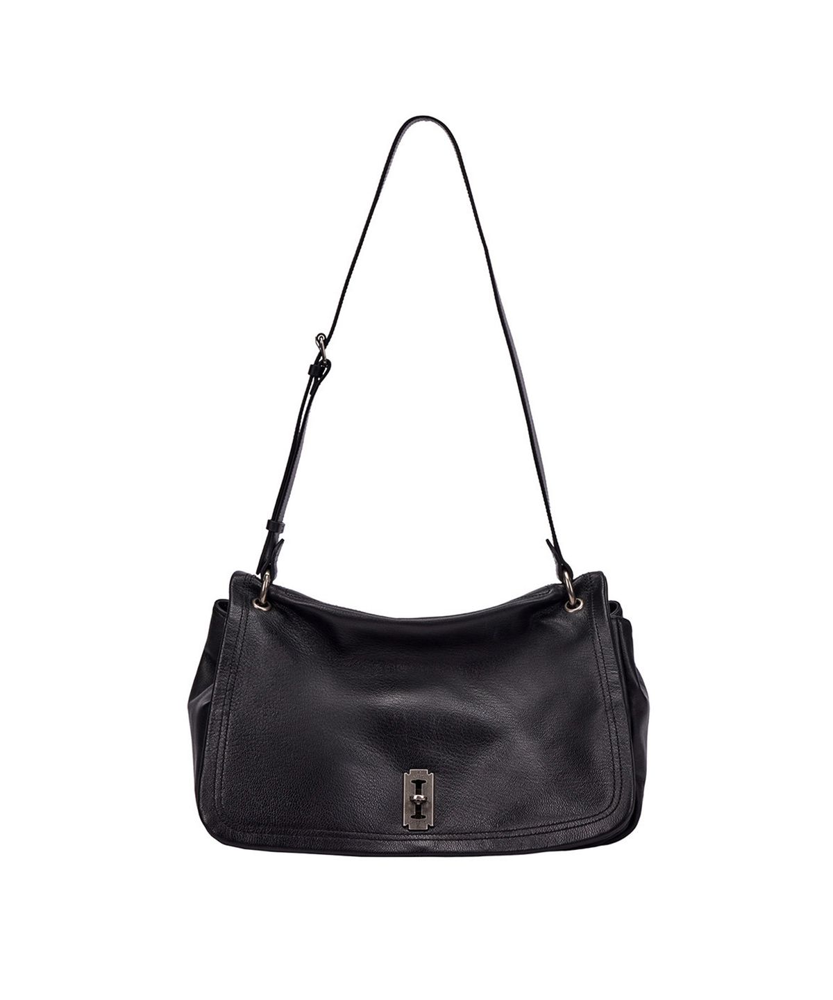 분크(VUNQUE) Perfec About It Flap Shoulder L (퍼펙 톡 어바웃 잇 플랩 숄더 라지) Black