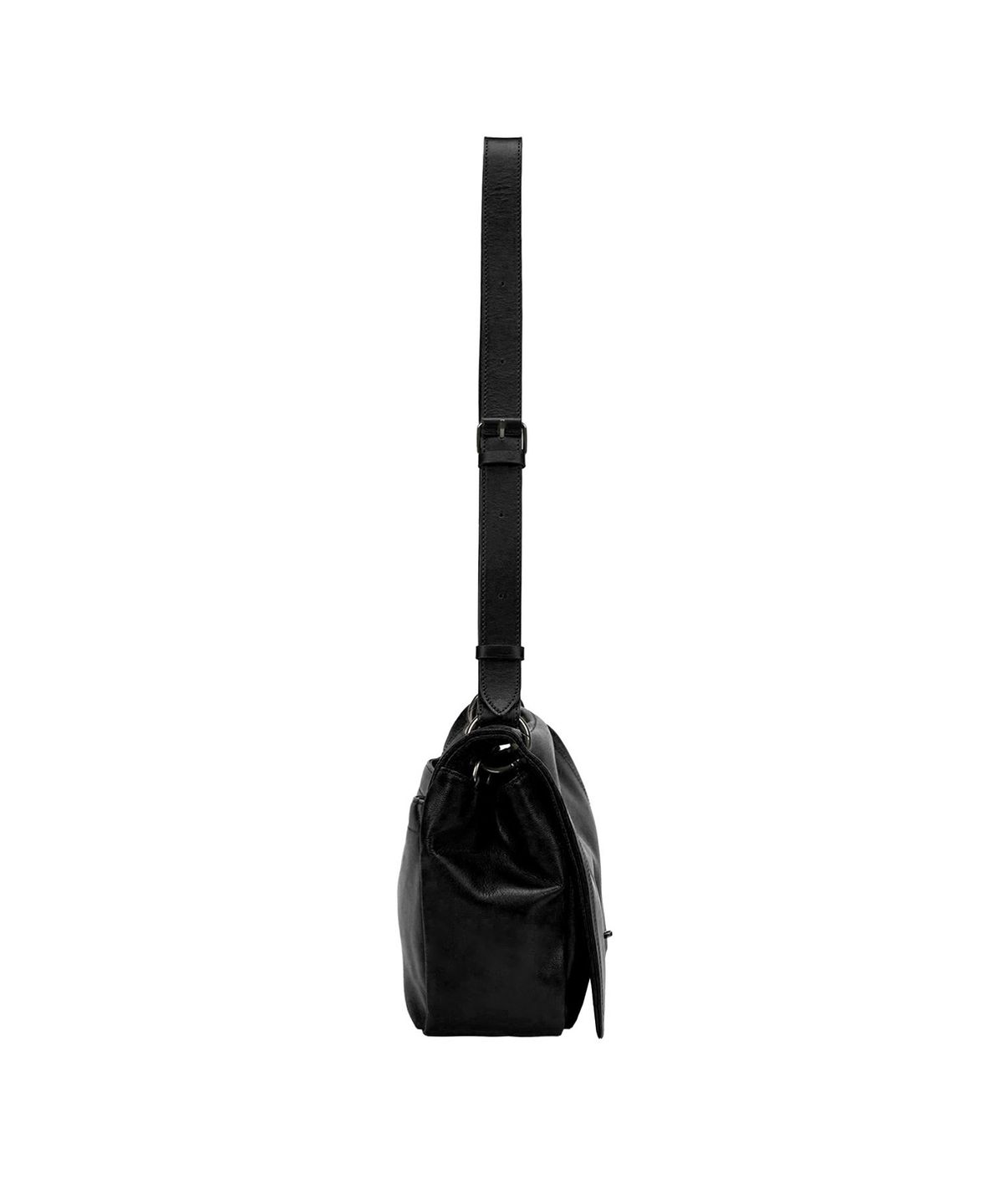 분크(VUNQUE) Perfec About It Flap Shoulder L (퍼펙 톡 어바웃 잇 플랩 숄더 라지) Black