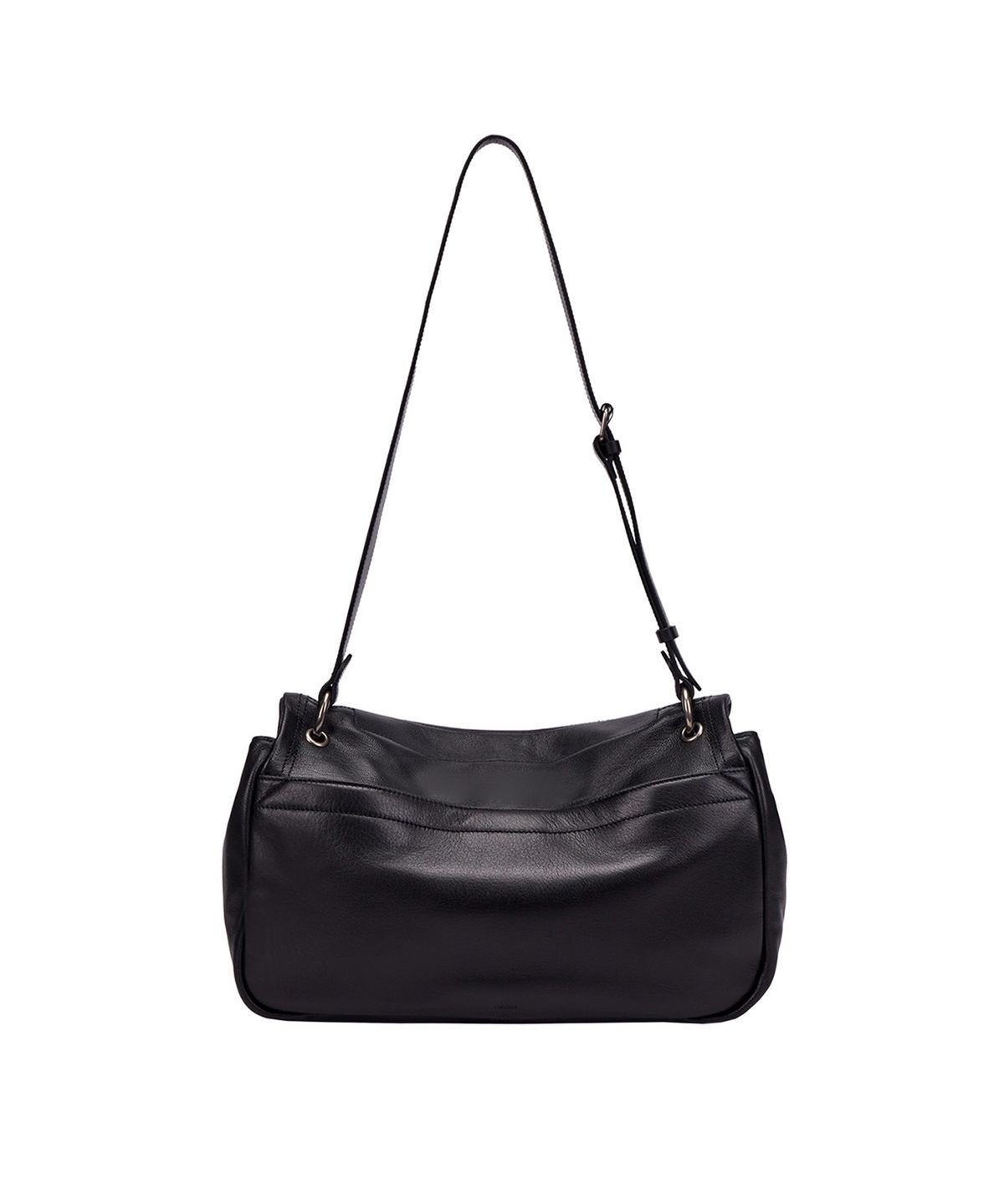 분크(VUNQUE) Perfec About It Flap Shoulder L (퍼펙 톡 어바웃 잇 플랩 숄더 라지) Black