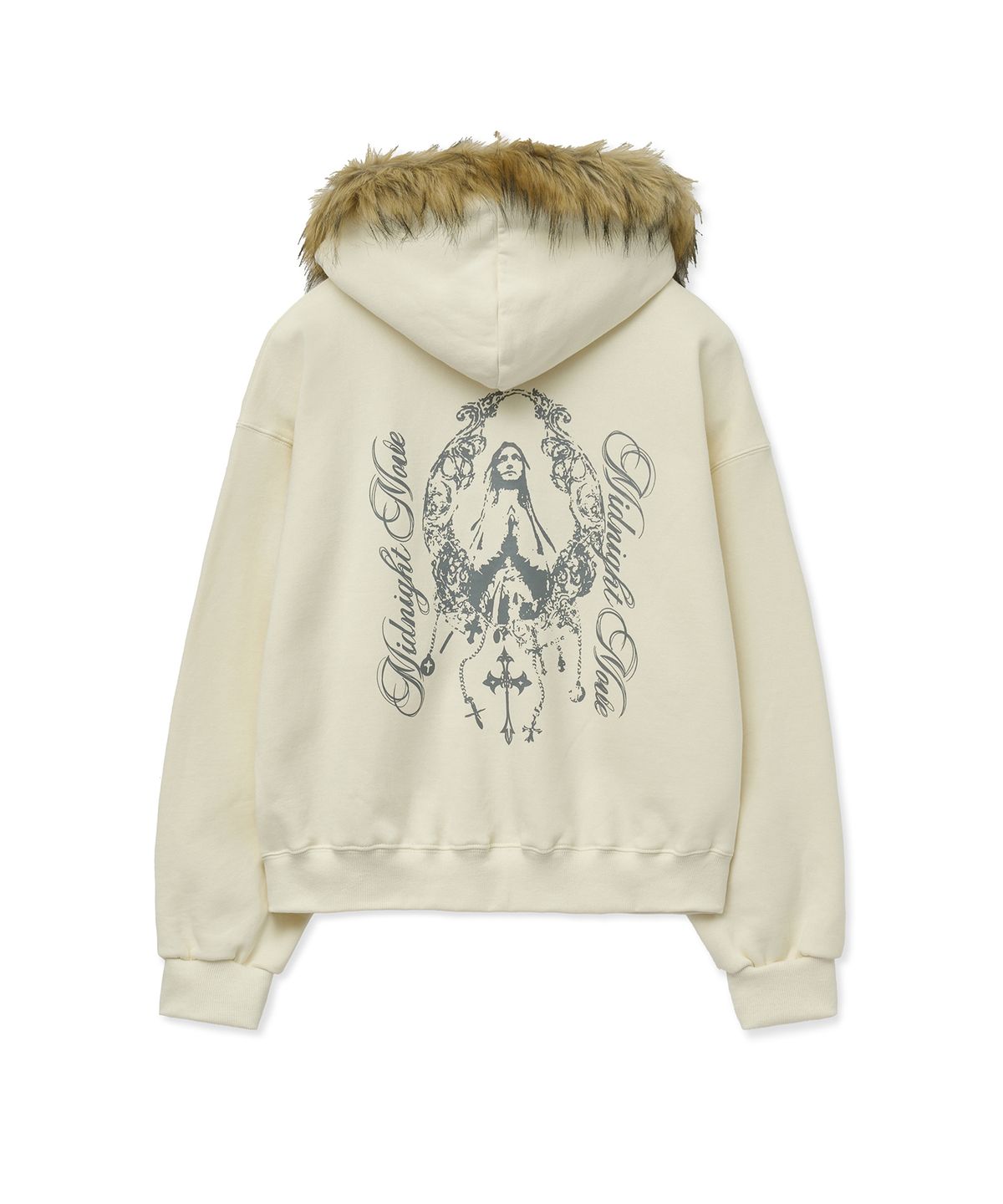 미드나잇 무브(MIDNIGHT MOVE) hair hood zip up [ivory]