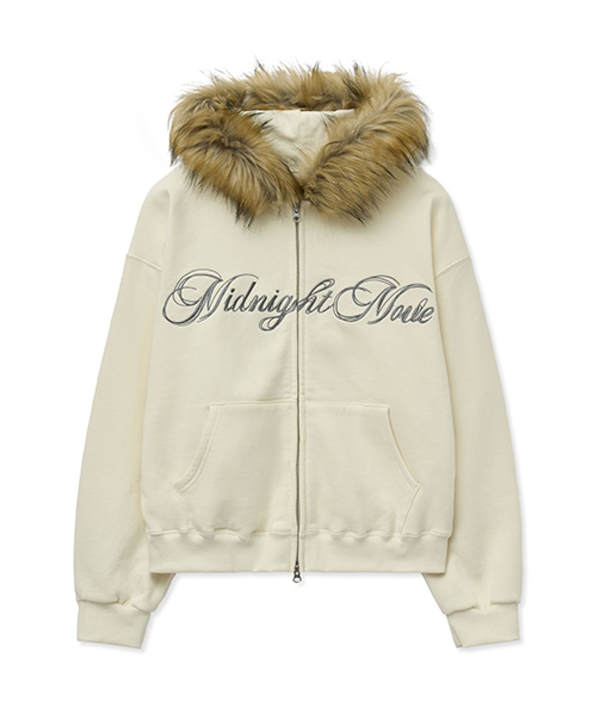 미드나잇 무브(MIDNIGHT MOVE) hair hood zip up [ivory]