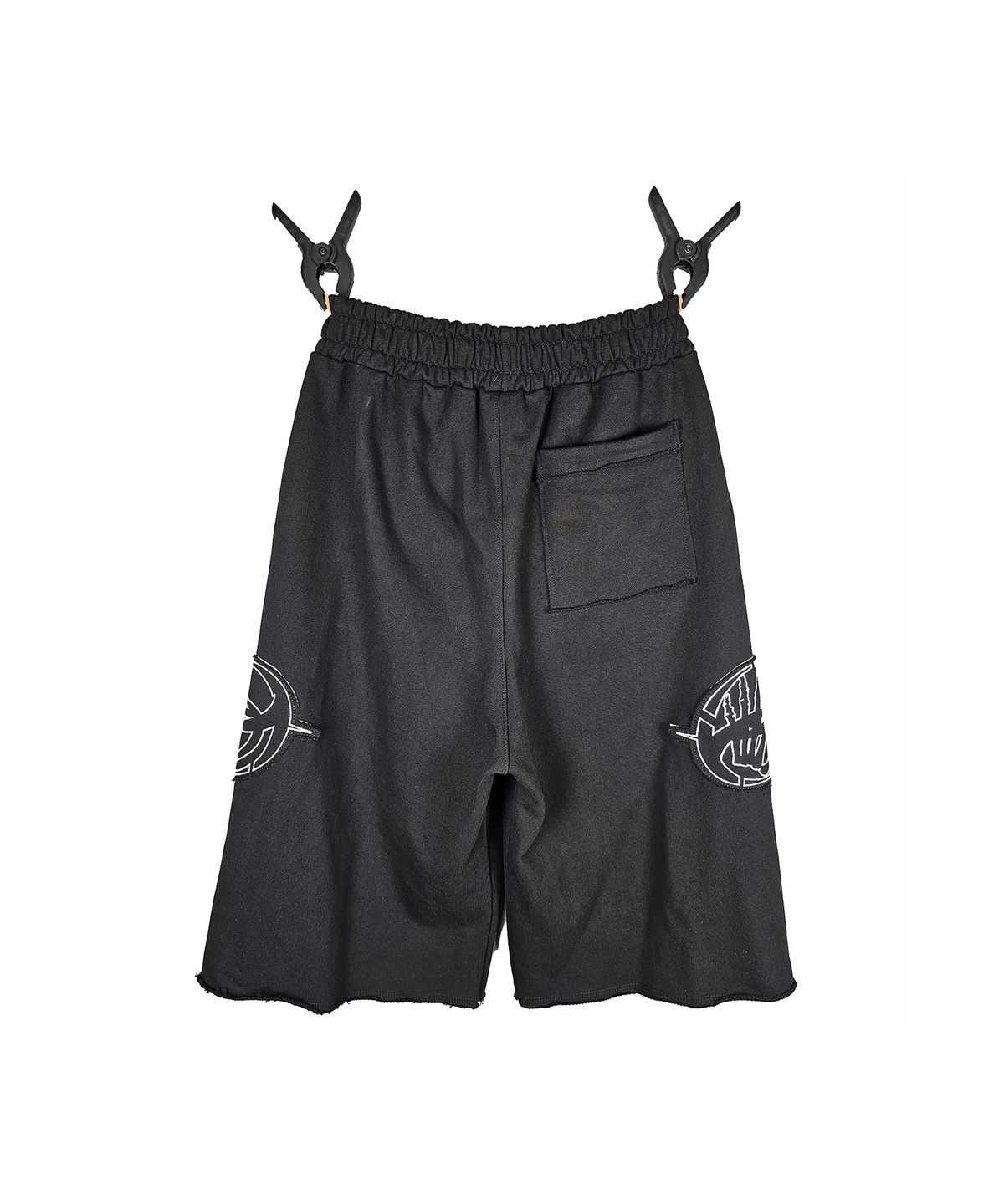 엔드파이브클럽(ANDFIVECLUB) applique embroidery bermuda sweatpants[black]