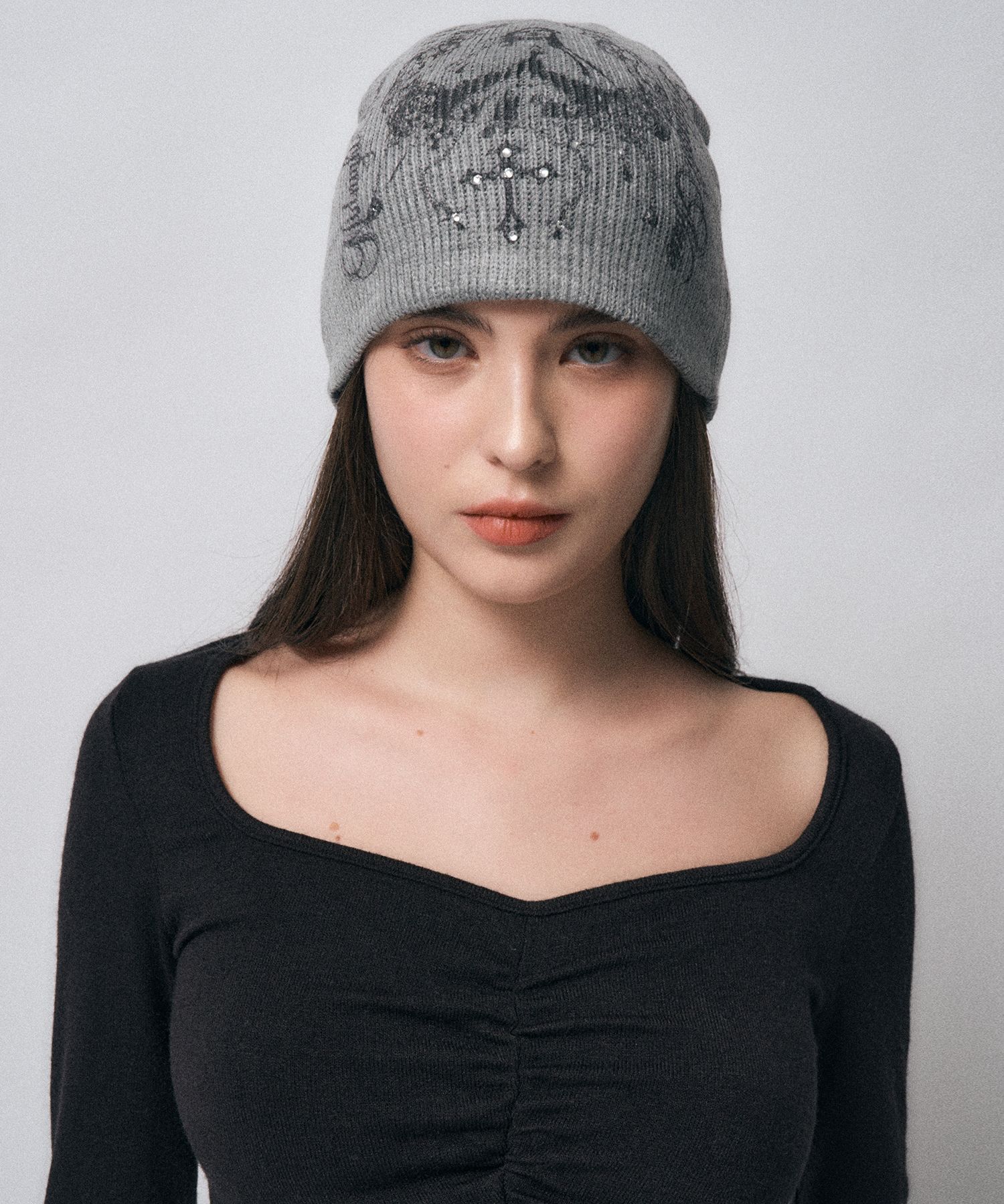 【MIDNIGHT MOVE】 maria beanie /追跡付 MUSINSA | MIDNIGHT MOVE maria beanie [grey]