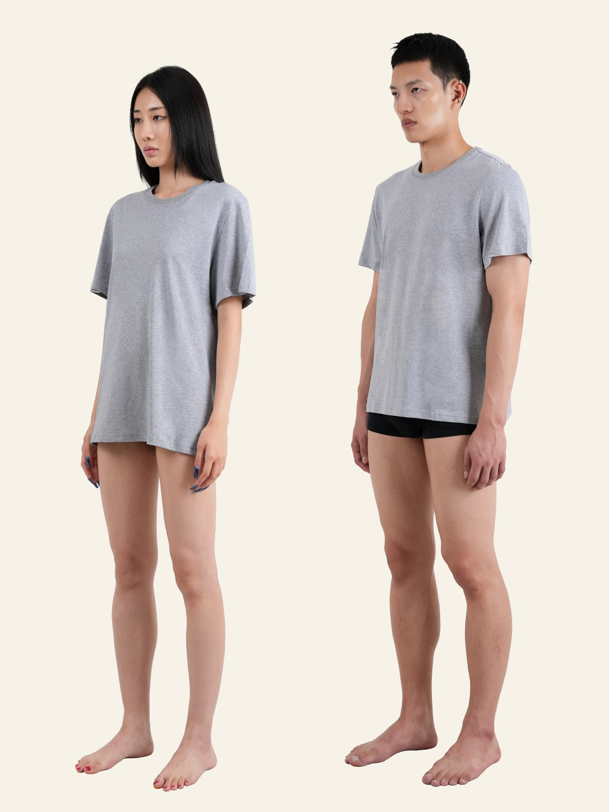 더이너스(THE INNRS) 레귤러핏 면 티셔츠 (멜란지)