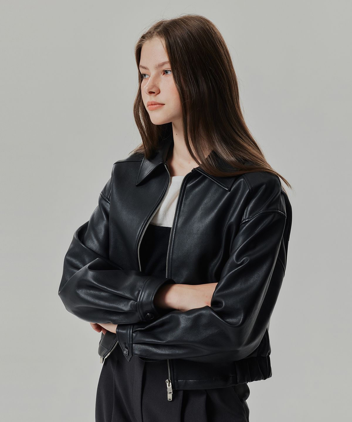 마인드브릿지 우먼(MIND BRIDGE WOMEN) [W][COUTURE]레더블루종 - 2color MYJP6272