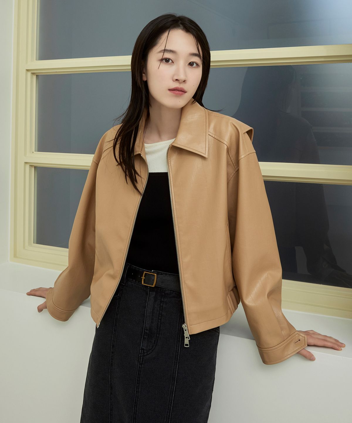 마인드브릿지 우먼(MIND BRIDGE WOMEN) [W][COUTURE]레더블루종 - 2color MYJP6272