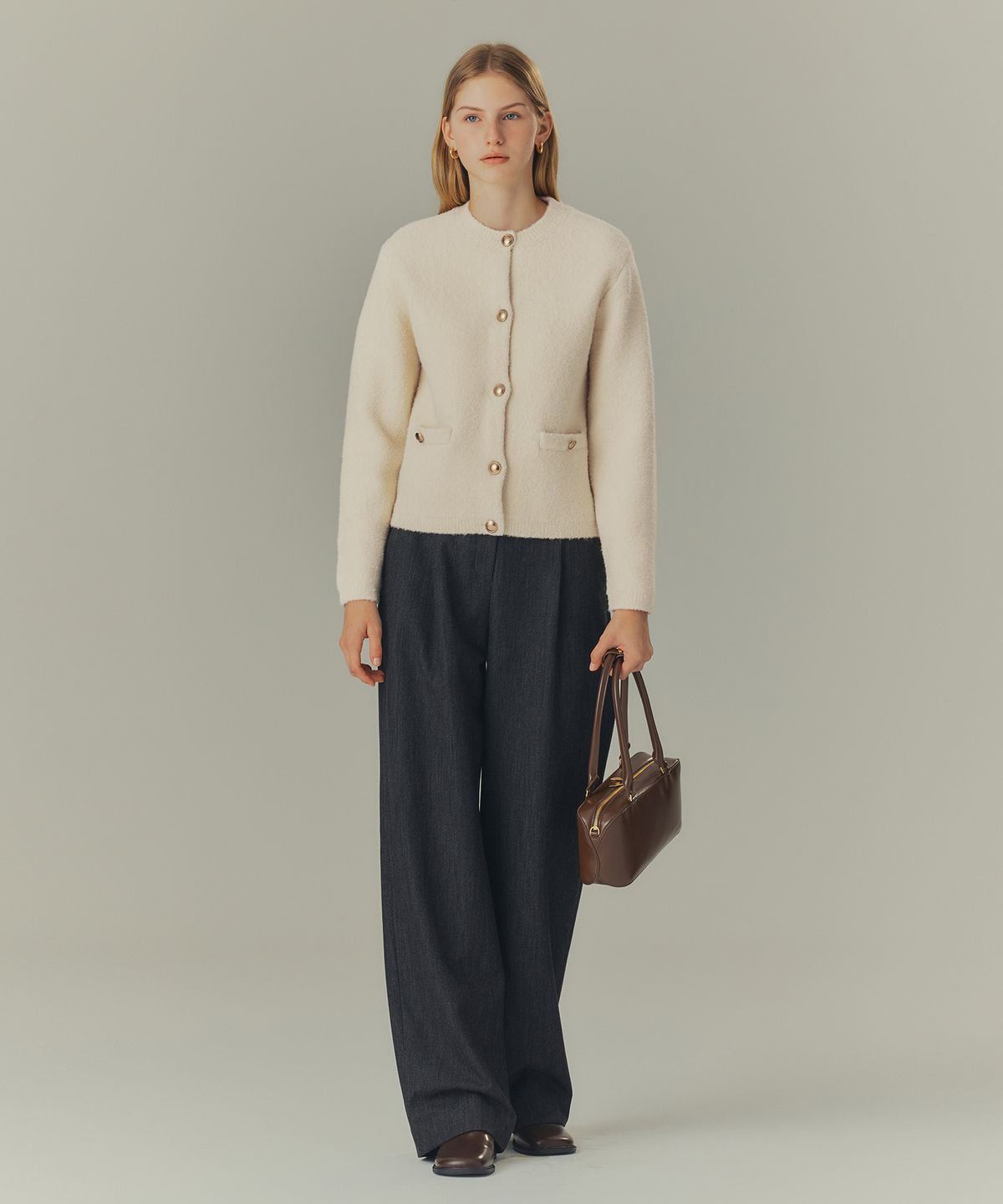 마인드브릿지 우먼(MIND BRIDGE WOMEN) [W][COUTURE]부클 트위드 가디건