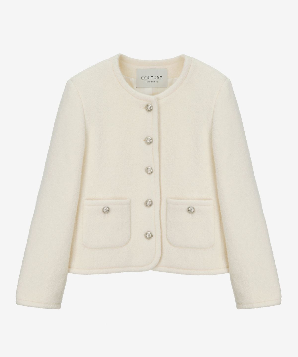 마인드브릿지 우먼(MIND BRIDGE WOMEN) [W][COUTURE]부클 라운드넥 자켓 - 2color