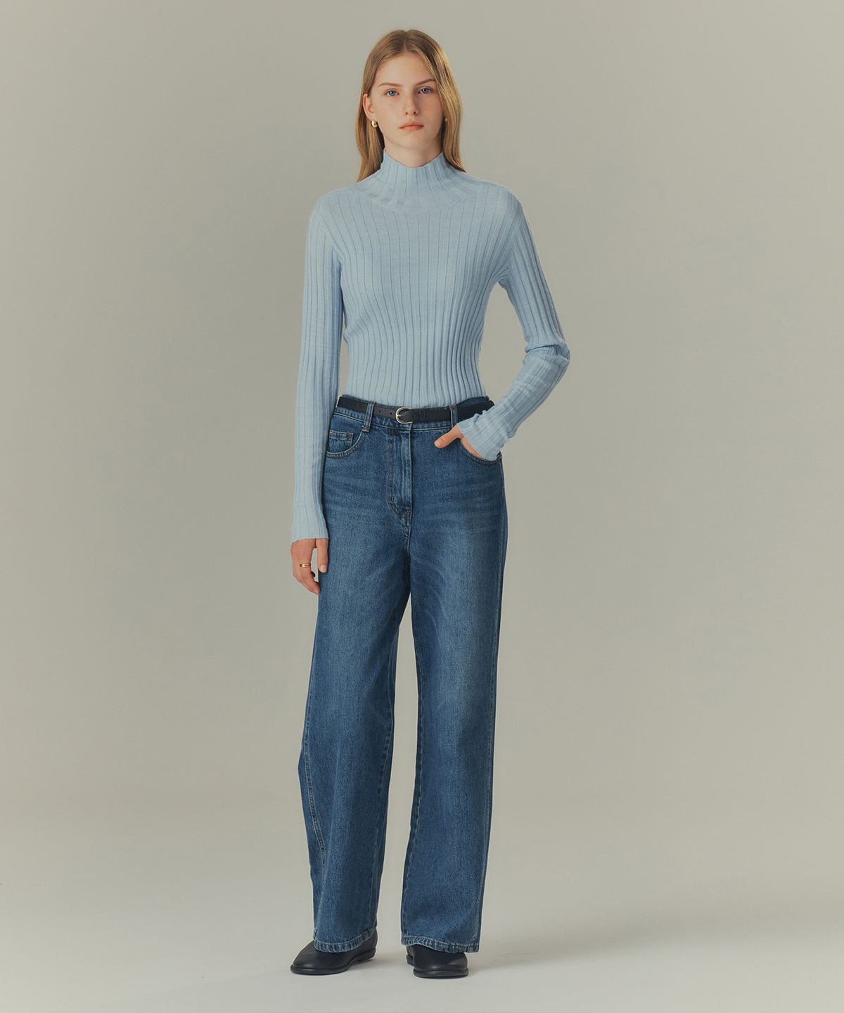 마인드브릿지 우먼(MIND BRIDGE WOMEN) [W][COUTURE]골지 터틀넥 니트 - 2color