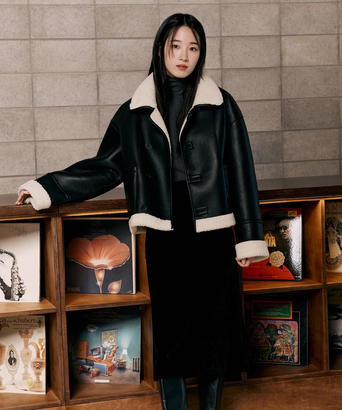 마인드브릿지 우먼(MIND BRIDGE WOMEN) [W][COUTURE]리버시블 무스탕 점퍼 - 2color
