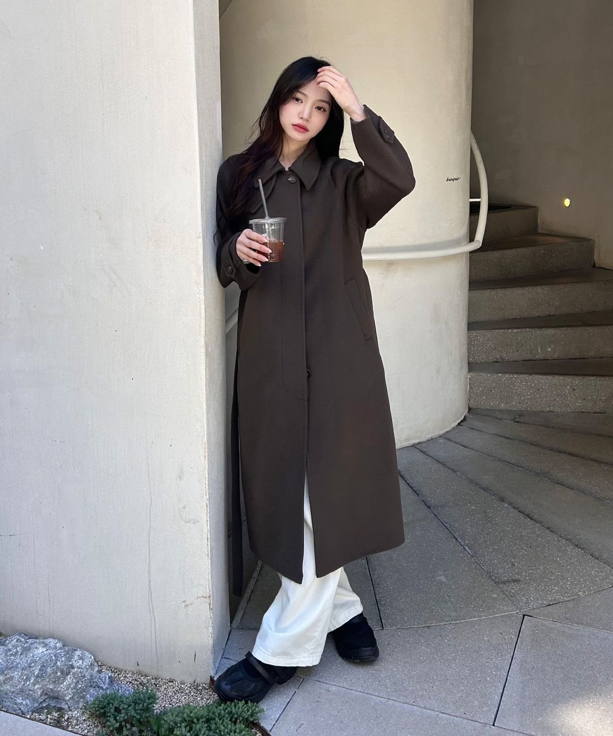 마인드브릿지 우먼(MIND BRIDGE WOMEN) [W][COUTURE]핸드메이드벨티드맥코트 - 3color MYCA8271