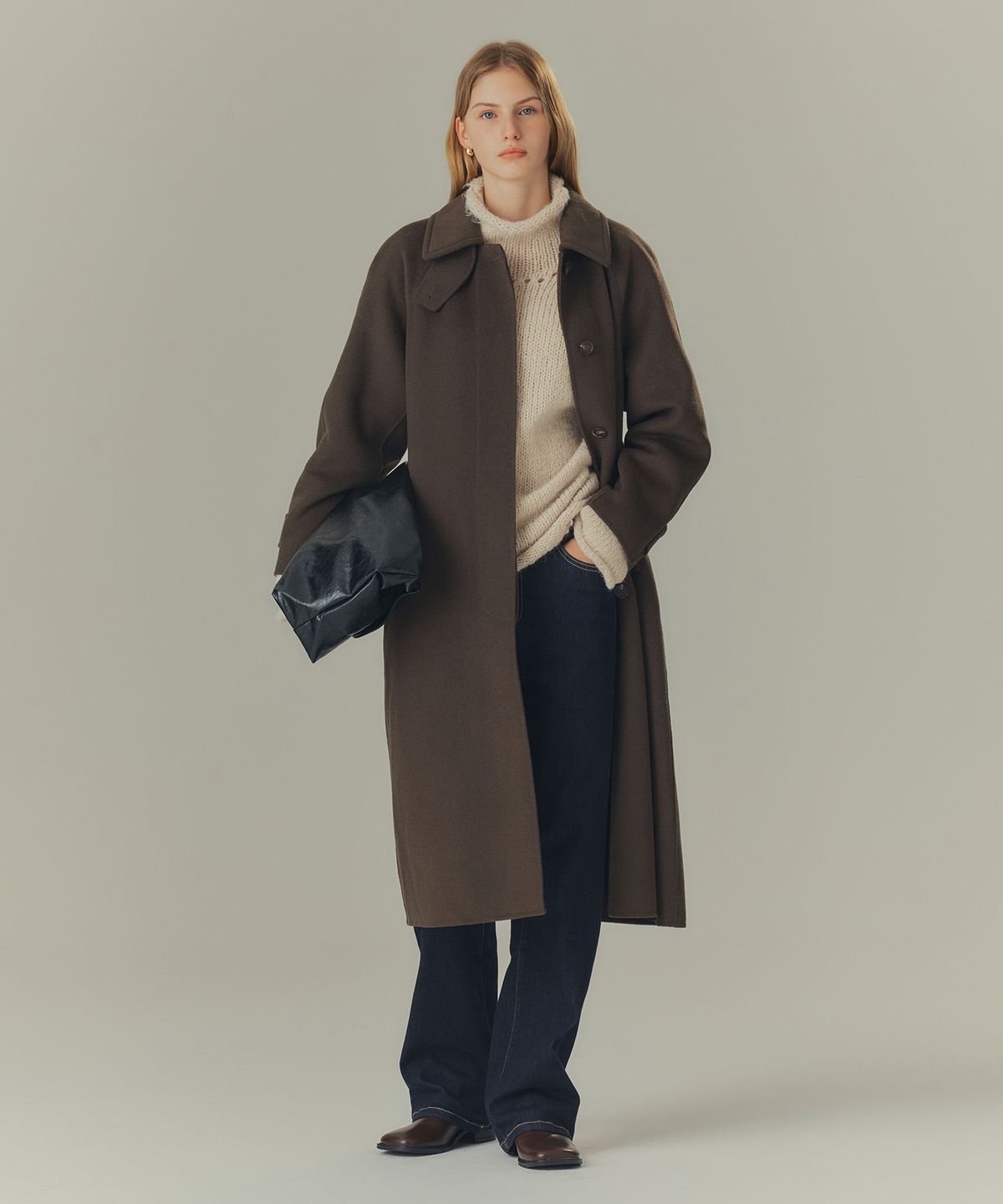 마인드브릿지 우먼(MIND BRIDGE WOMEN) [W][COUTURE]핸드메이드벨티드맥코트 - 3color MYCA8271