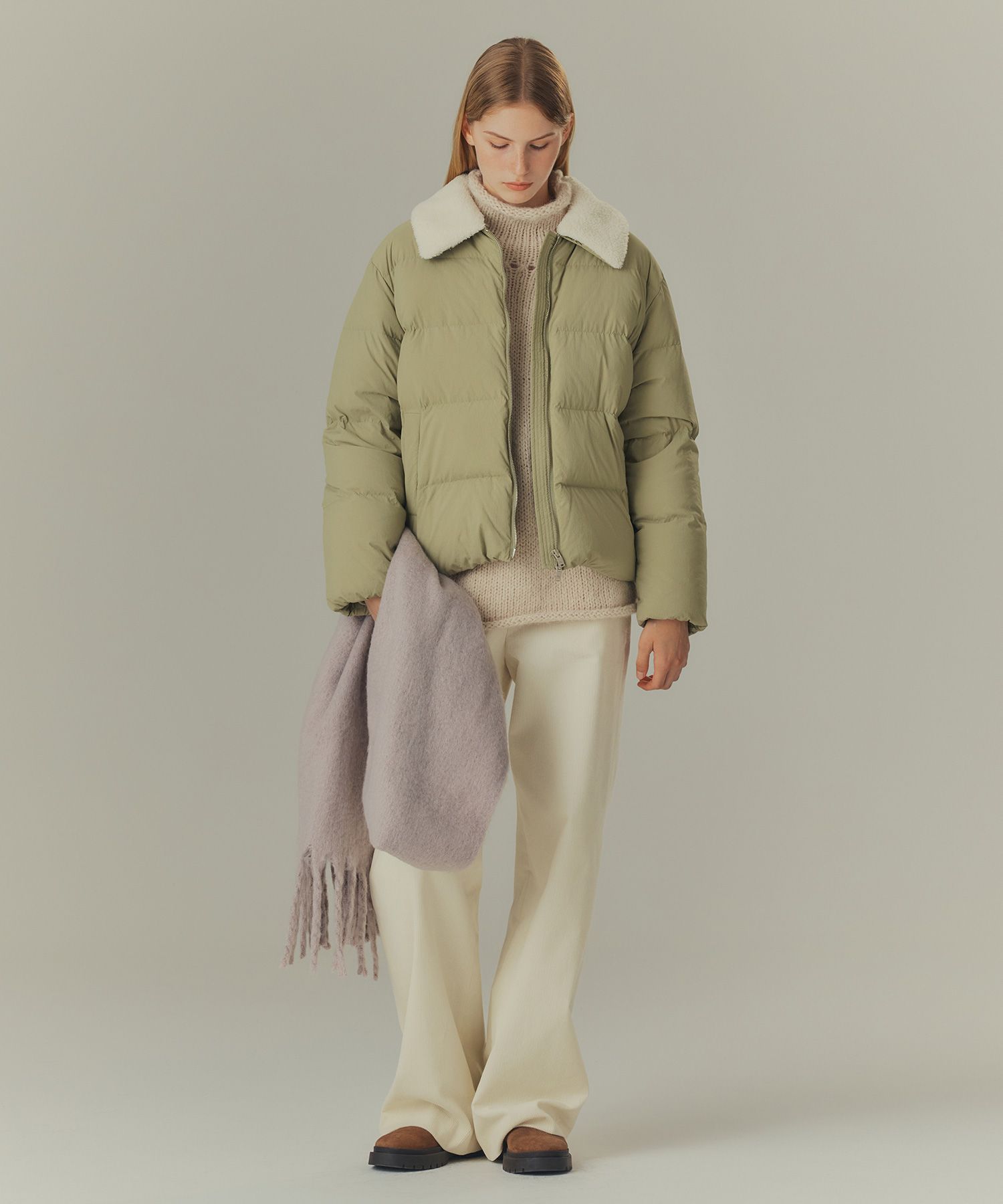 MUSINSA公式 | MINDBRIDGE WOMEN [W]ドゥグッド_ボアファーカラー