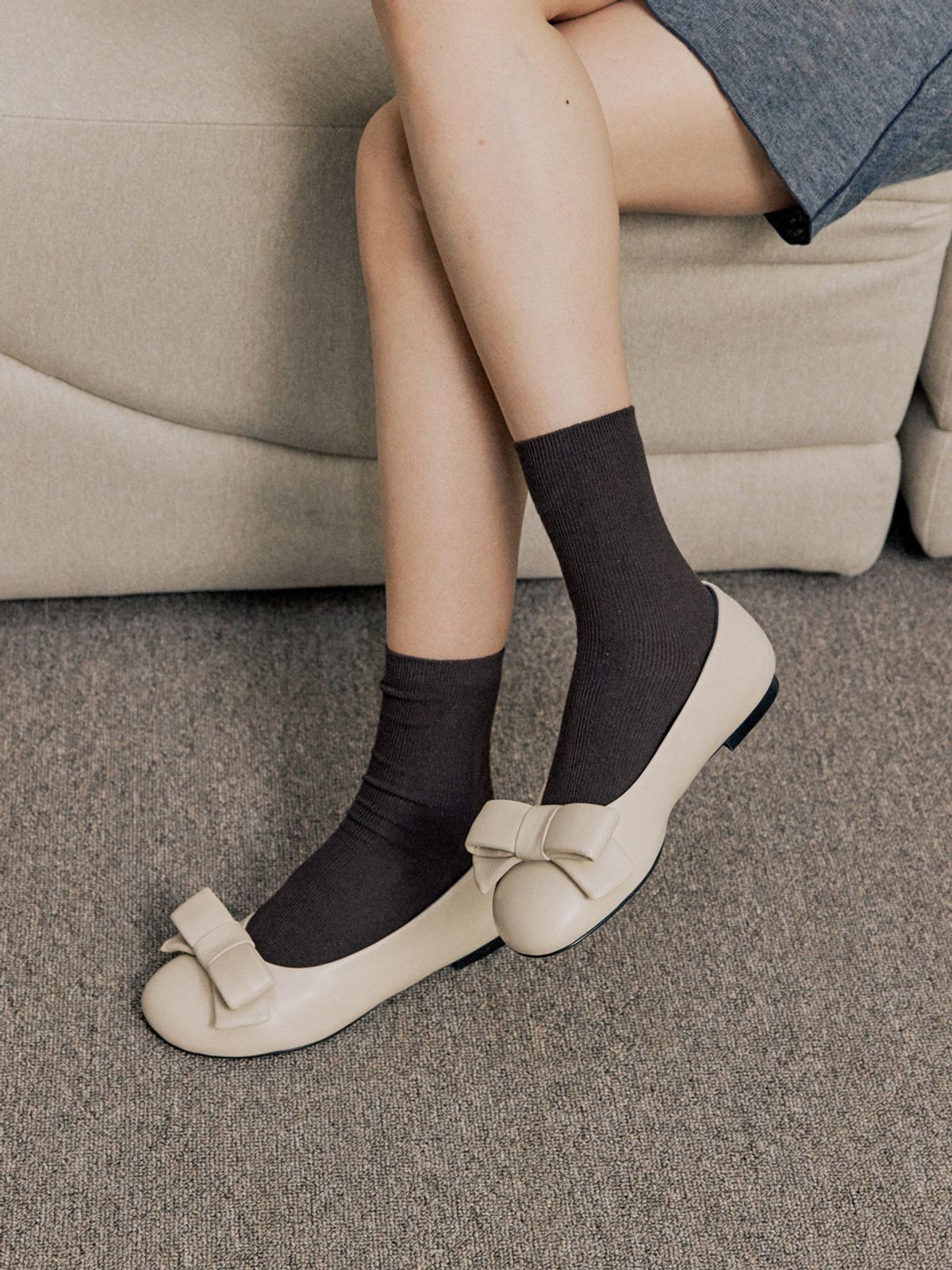 더조히(THE JOHI) Padded Ribbon Flats_7 Colors