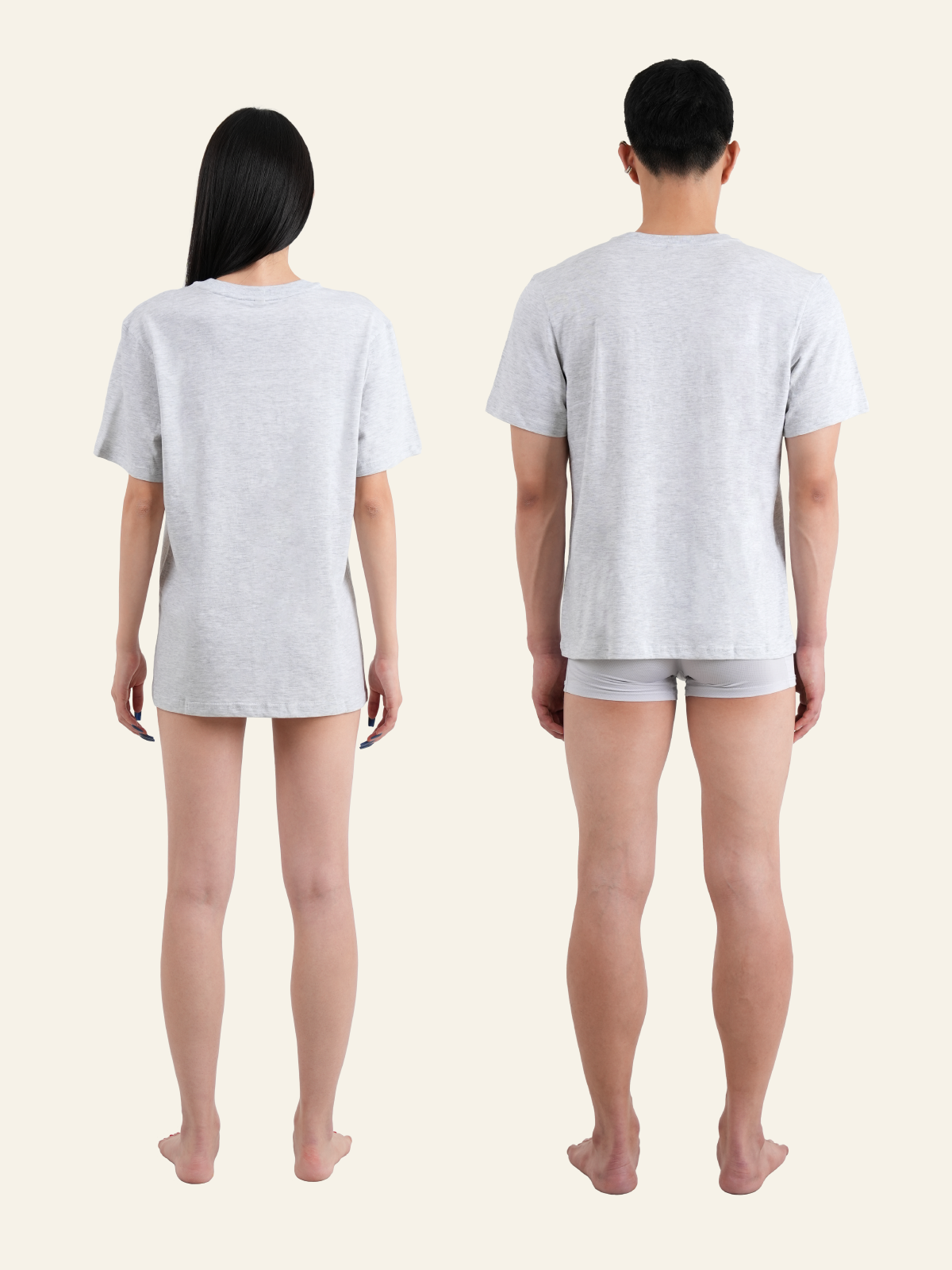 더이너스(THE INNRS) 레귤러핏 면 티셔츠 (화이트 멜란지)