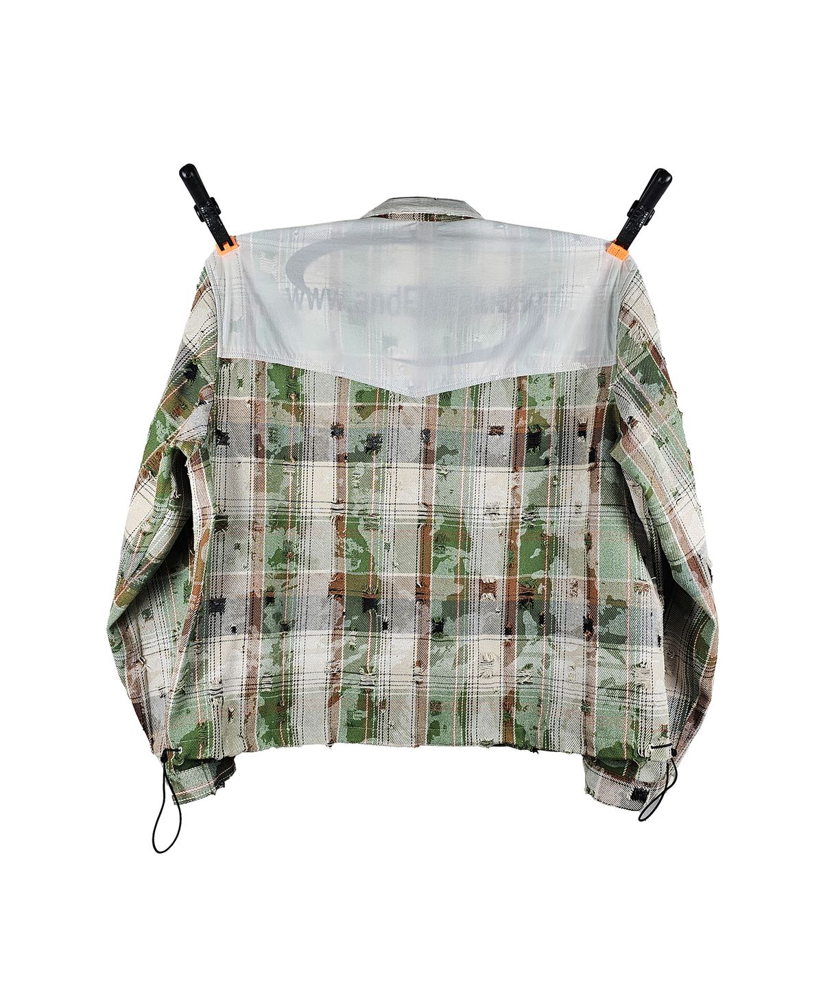 엔드파이브클럽(ANDFIVECLUB) western grunge-check shirt jacket [green]