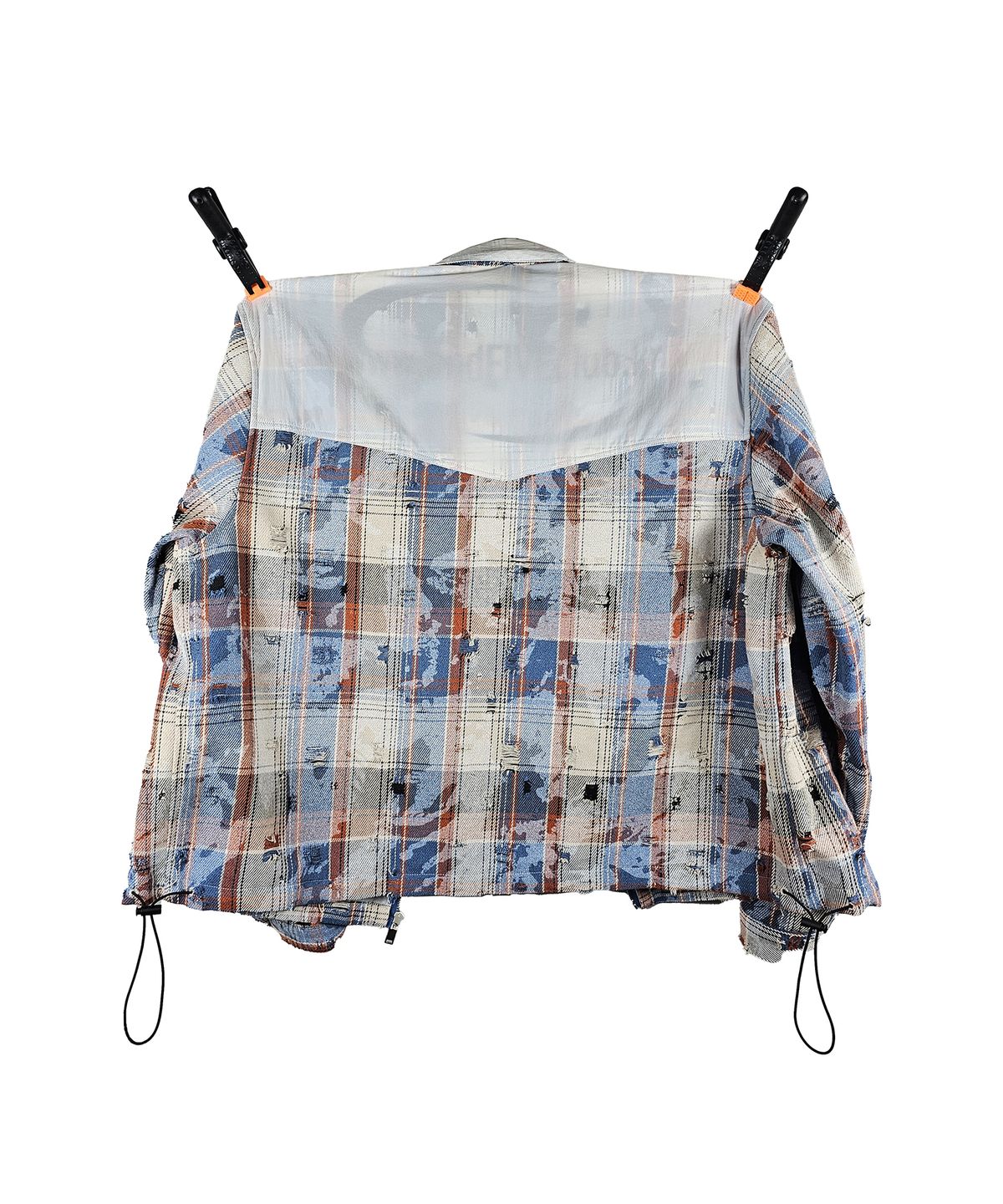 엔드파이브클럽(ANDFIVECLUB) western grunge-check shirt jacket [blue]