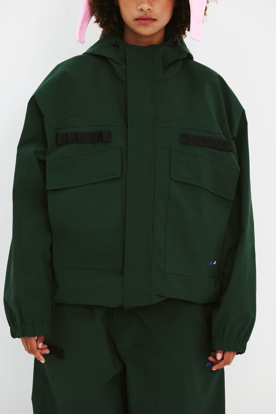MUSINSA公式 | BSRABBIT Refined Hooded Jacket Dark Green