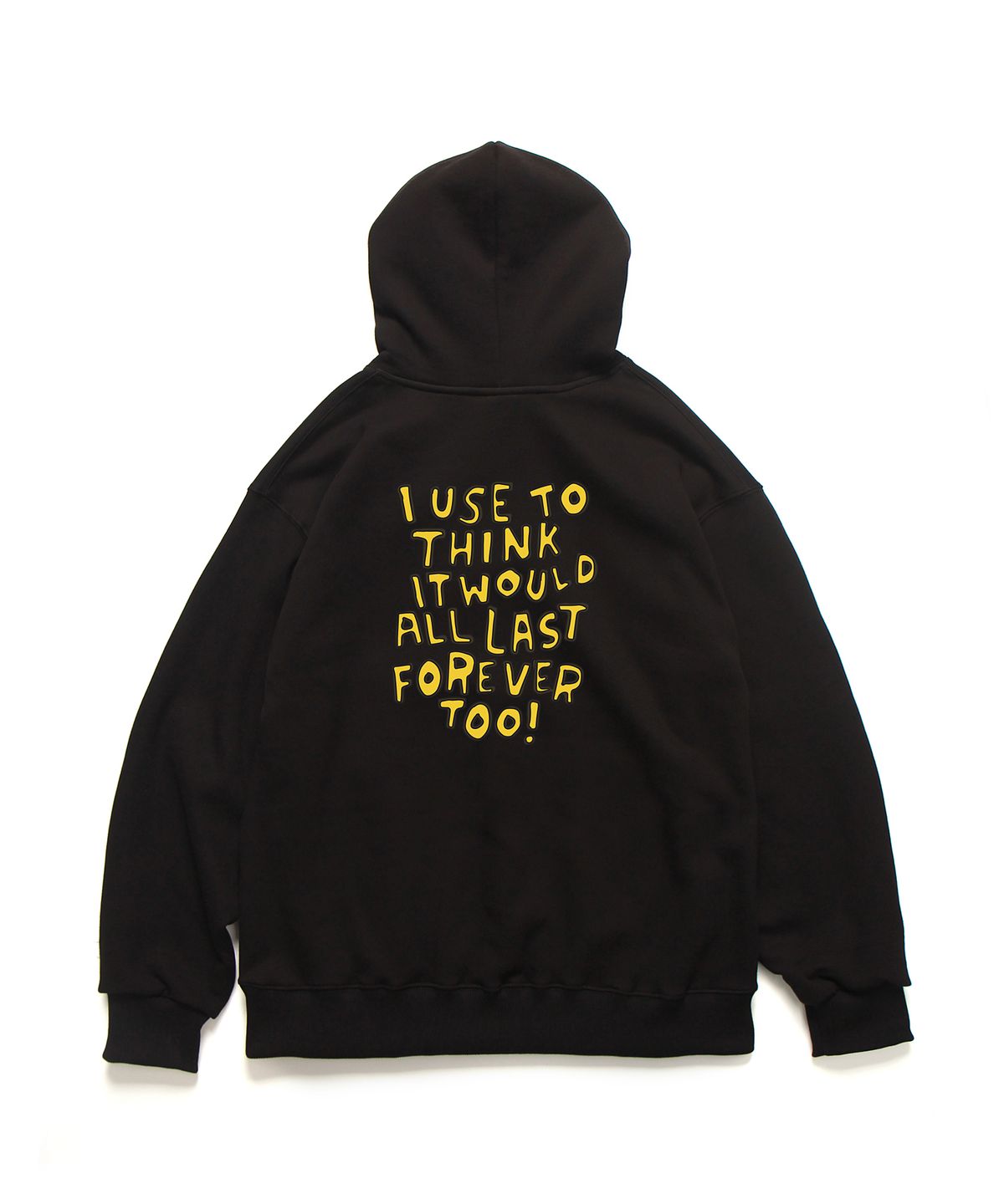 앱놀머씽(ABNORMALTHING) 타이포그래피 후드 블랙 (TYPOGRAPHY HOOD BLACK)