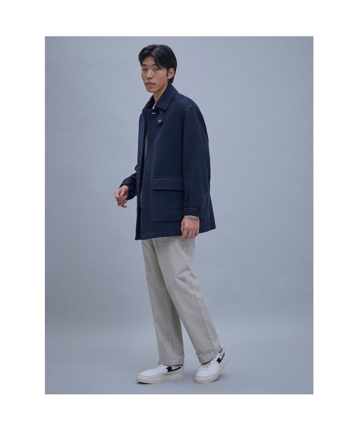 시프트지(SHIFT.G) Wool Safari Coat  Navy