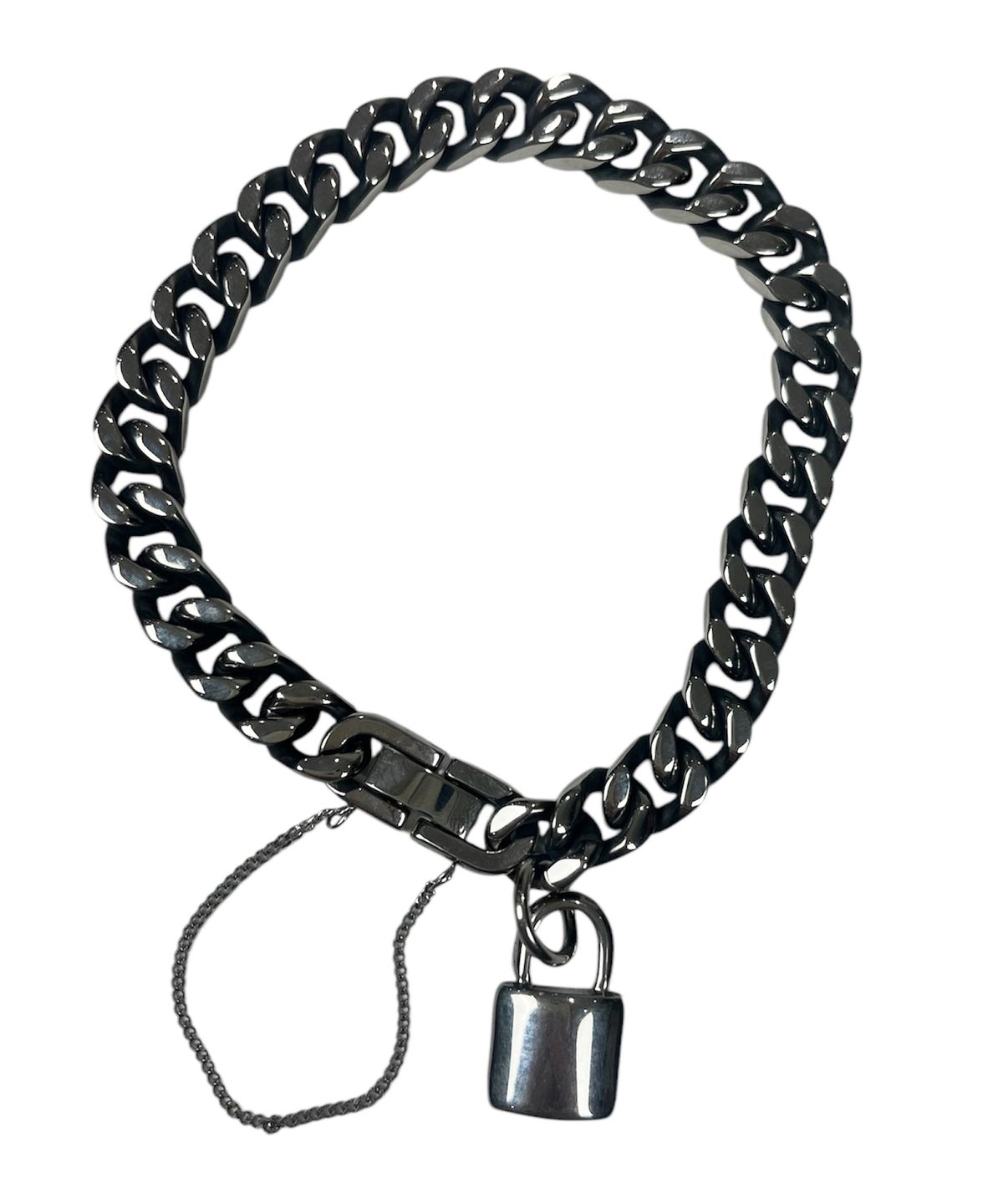 스케이터락(SK8ER ROCK) Vintage Cuban Chain Surgical Steel Bracelet ((steel))