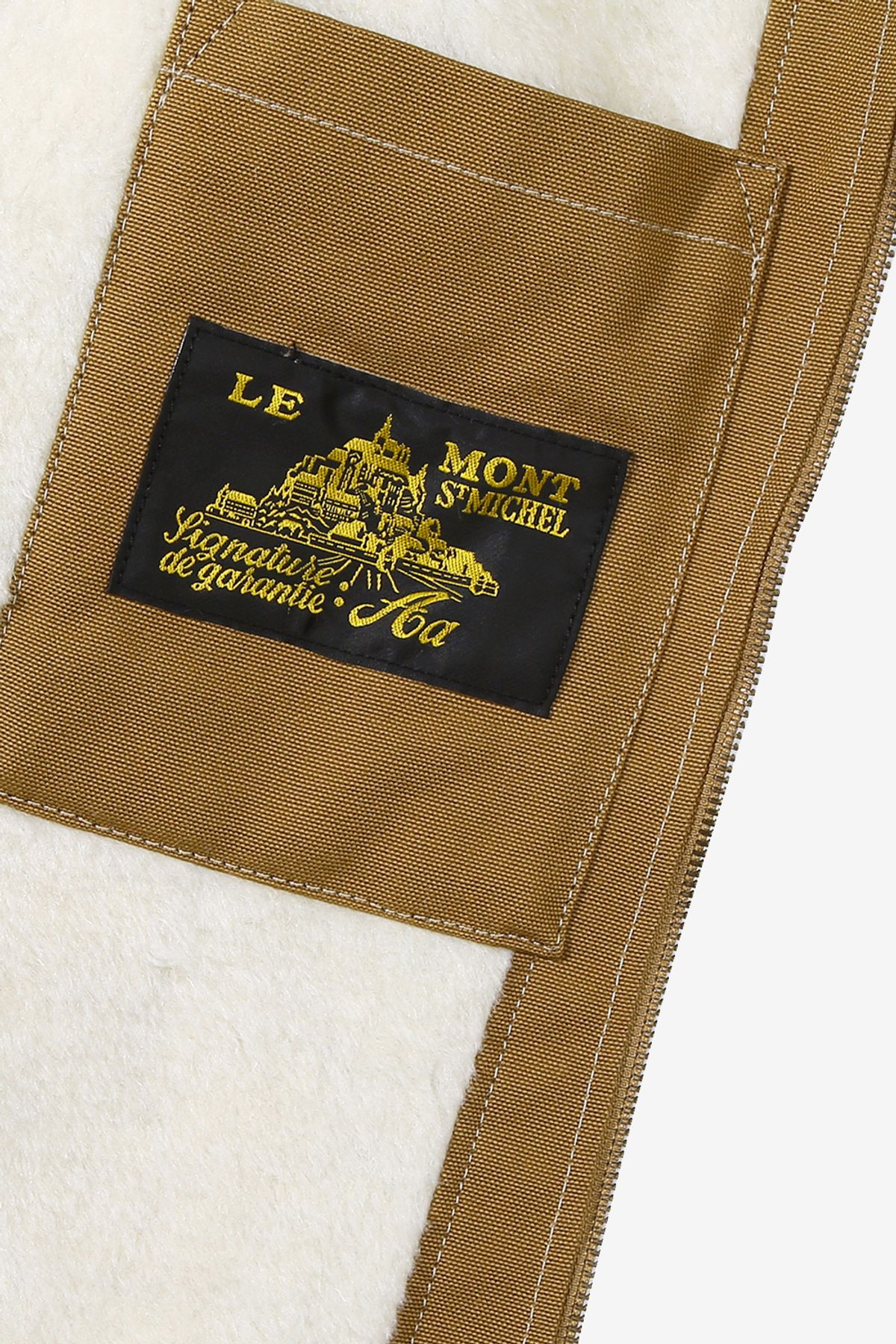 르몽생미셸(LE MONT ST MICHEL) VERSI - CANVAS SLEEVELESS JACKET_Camel