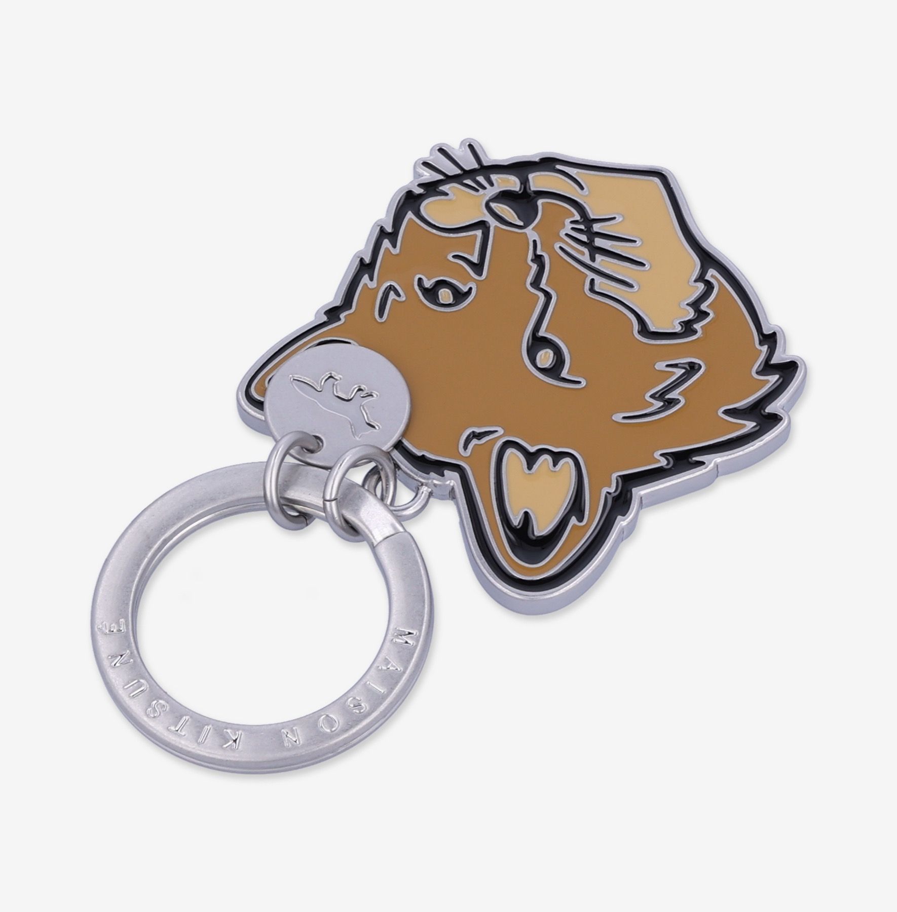 MUSINSA | MAISON KITSUNE Bold Fox Head Keyring - Beige