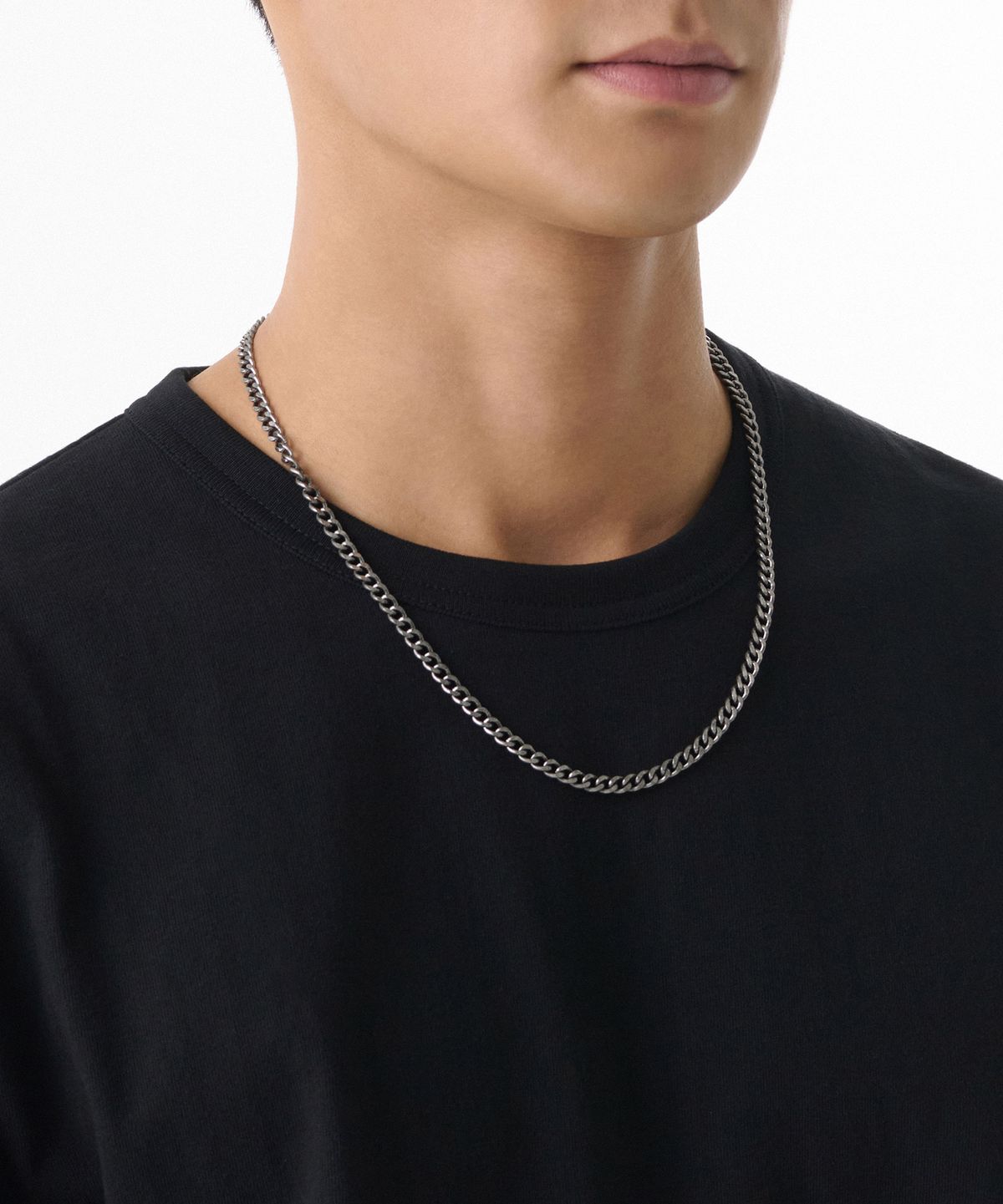 무신사 스탠다드(MUSINSA STANDARD) 미니 쿠반 체인 네크리스 [실버]