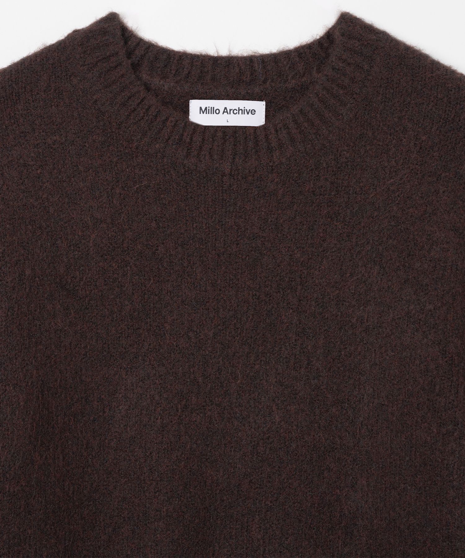MUSINSA公式 | MILLO ARCHIVE Crop Silhouette Knit [Brown]