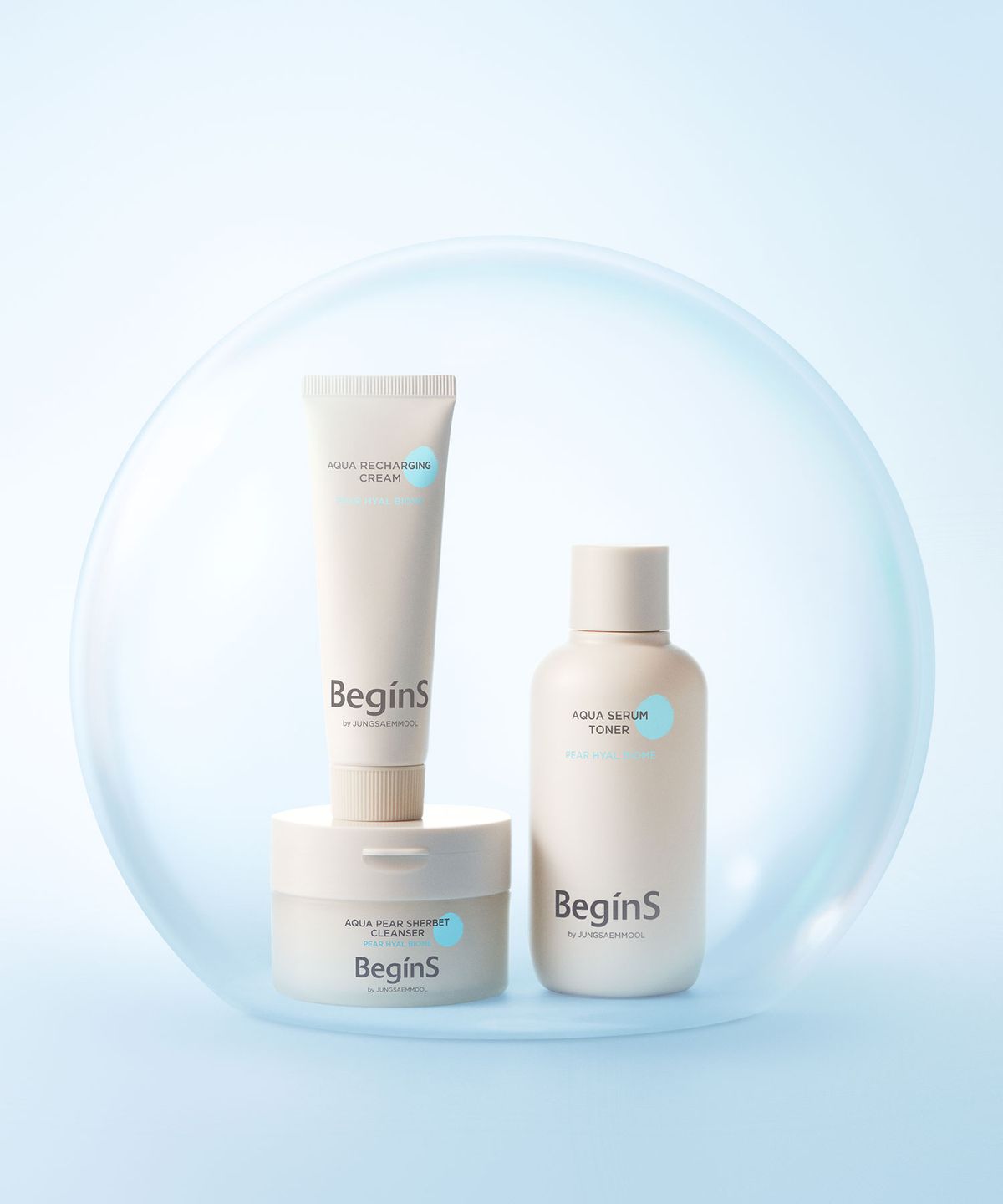 비긴스 바이 정샘물(BEGINS) 아쿠아 페어 셔벗 클렌저 90ml