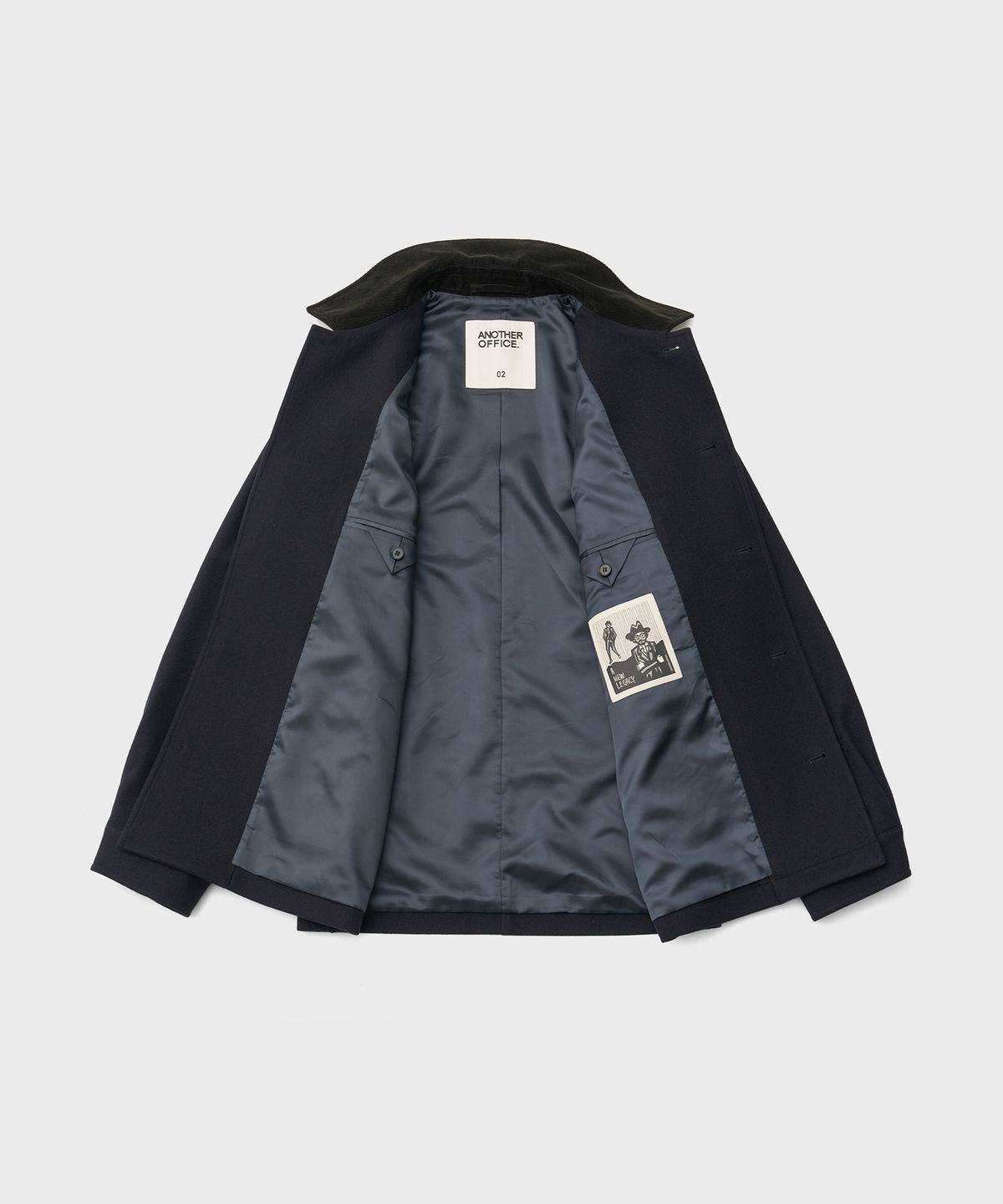 어나더 오피스(ANOTHER OFFICE) Santiago Cashmere Work Jacket (Navy)