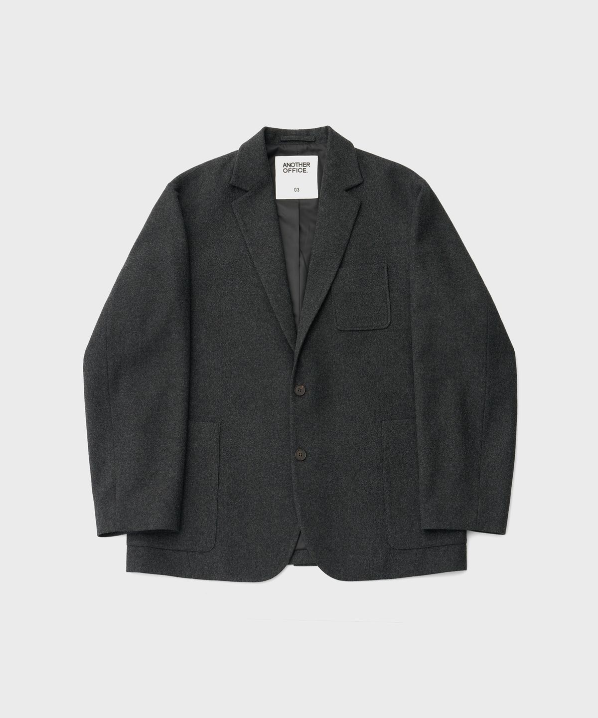 어나더 오피스(ANOTHER OFFICE) Santiago Cashmere Sports Jacket (Heather Charcoal)