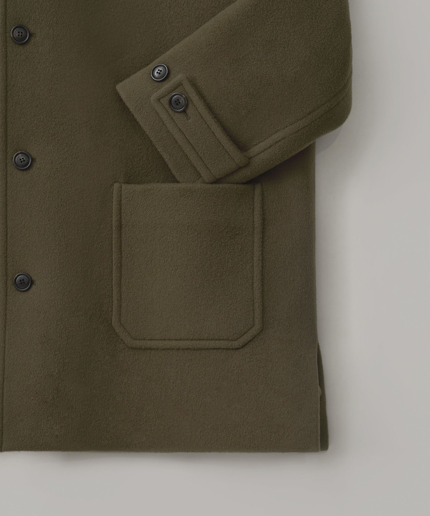 어나더 오피스(ANOTHER OFFICE) Maverick Car Coat (Olive) - 사이즈