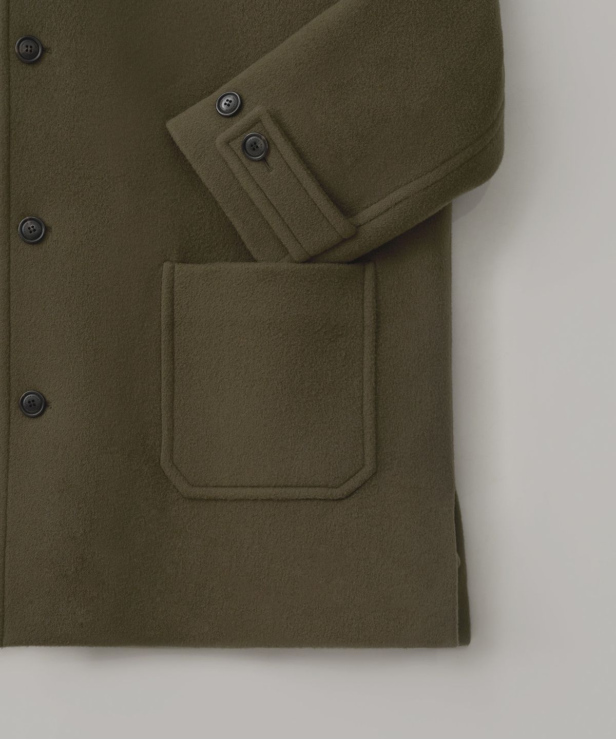 어나더 오피스(ANOTHER OFFICE) Maverick Car Coat (Olive)