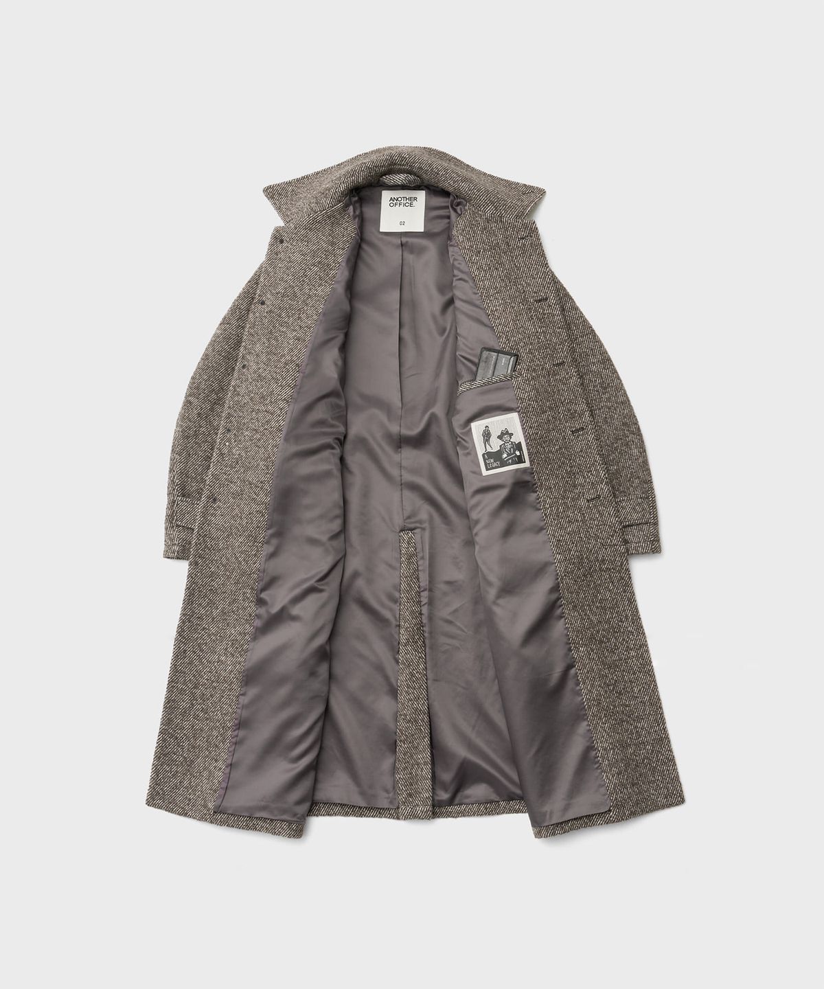 어나더 오피스(ANOTHER OFFICE) Torre Italian Wool Belted Coat (Brown)