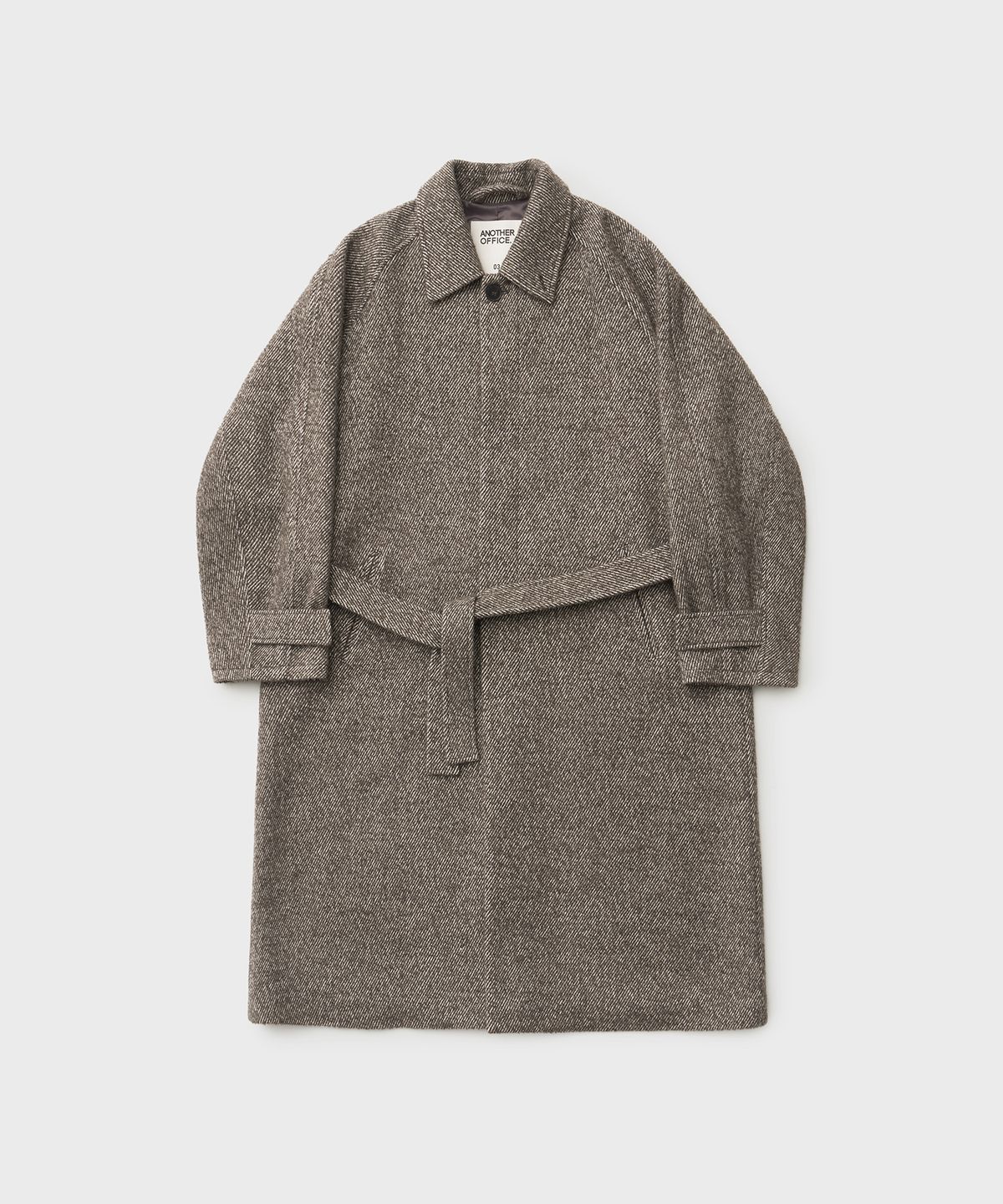 어나더 오피스(ANOTHER OFFICE) Torre Italian Wool Belted Coat (Brown)
