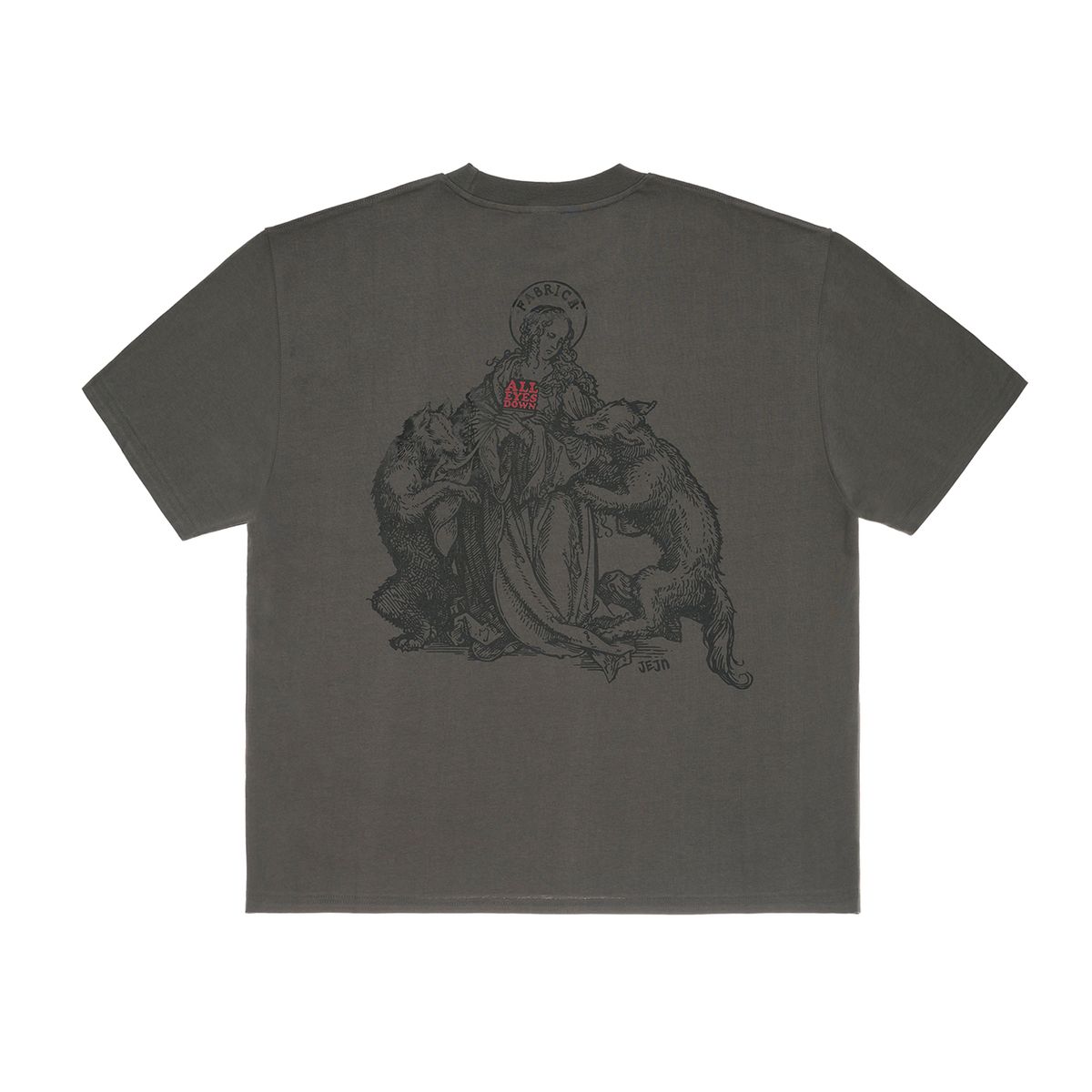 올아이즈다운(ALL EYES DOWN) MARIA JEJN T-SHIRT (CHARCOAL)