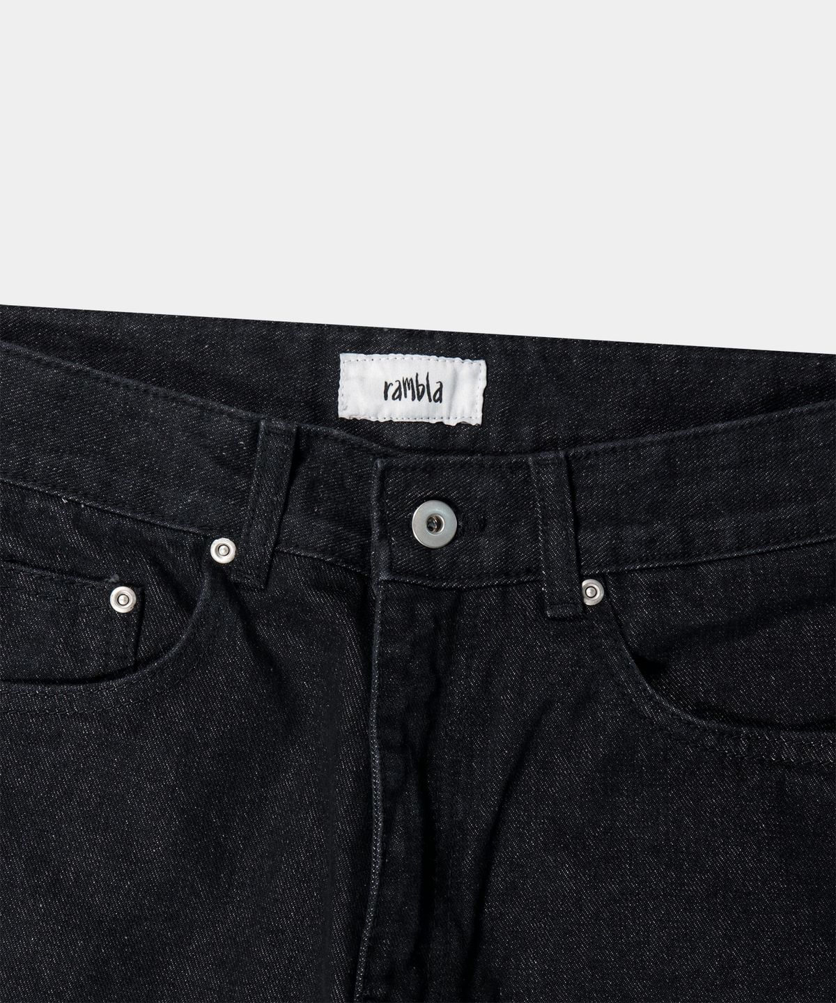 람블라(RAMBLA) BGN 세미 와이드 데님 팬츠 [블랙]