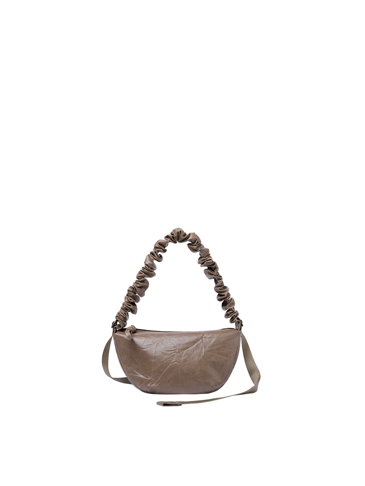 조셉앤스테이시(JOSEPH&STACEY) Daily Shirring Bag S_Faux Leather Mocha Brown