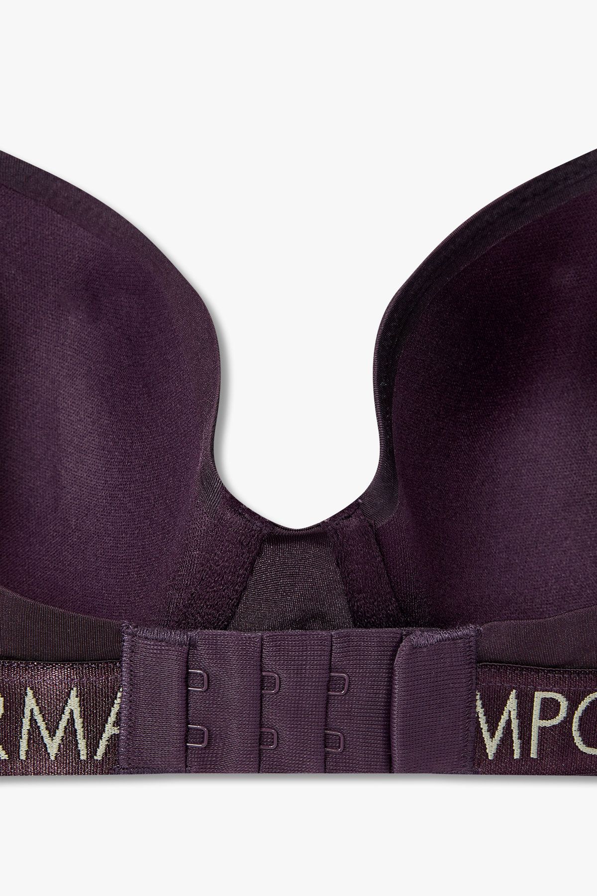 엠포리오 아르마니 언더웨어(EMPORIO ARMANI UNDERWEAR) 여성 빅 로고 밴딩 컨투어 브라_다크 퍼플 0824384503