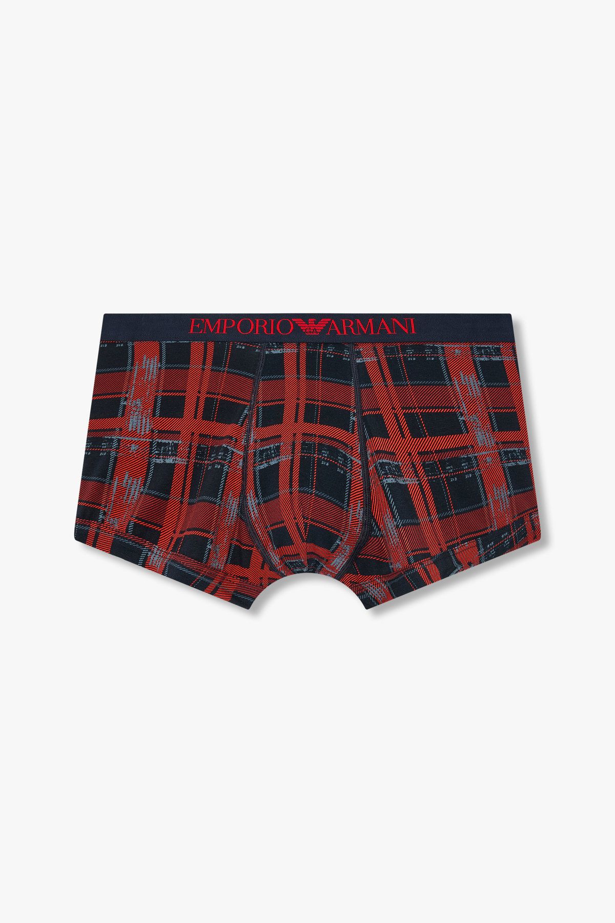 엠포리오 아르마니 언더웨어(EMPORIO ARMANI UNDERWEAR) 남성 체크 패턴 드로스 삭스 세트_레드 08M4361005