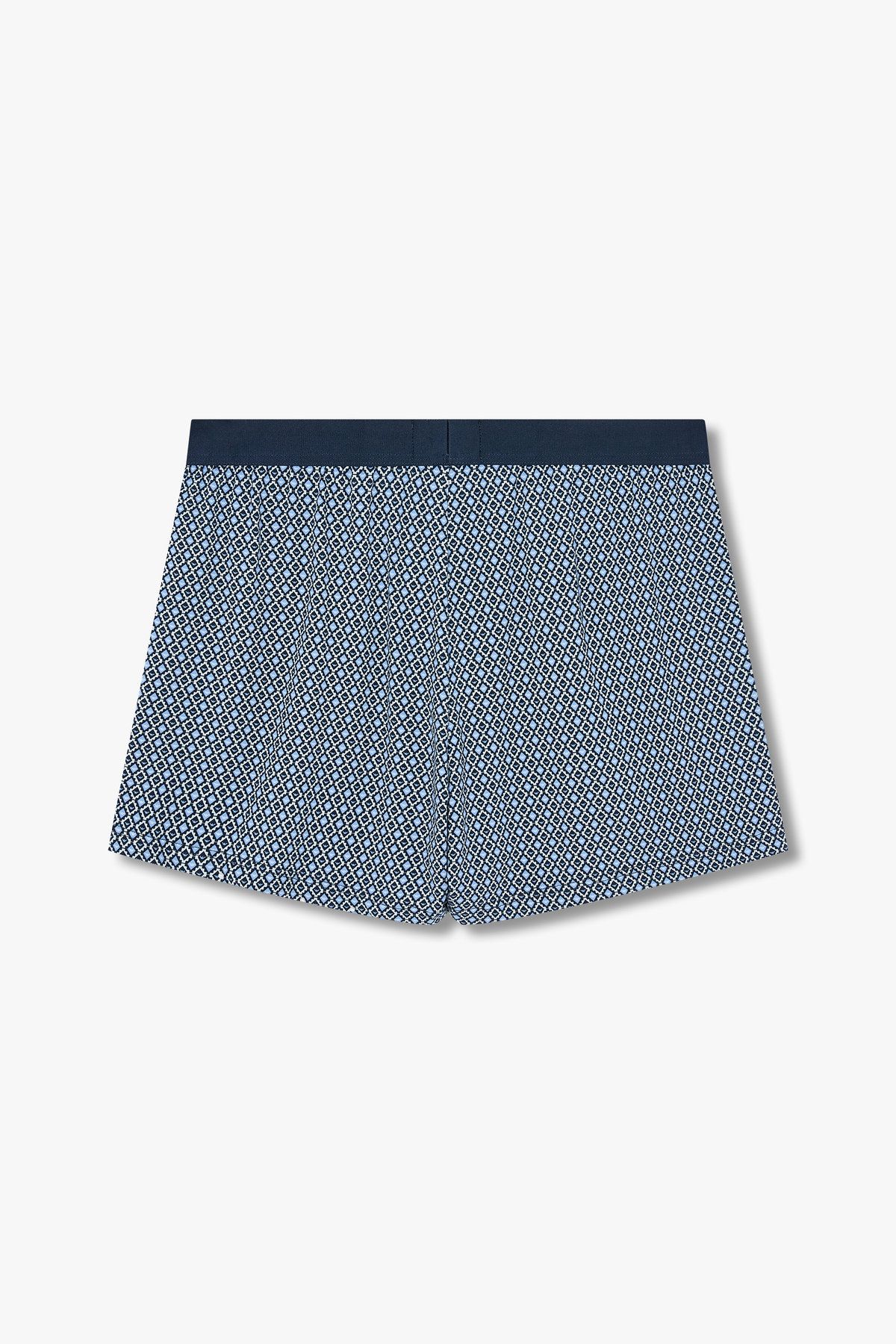 엠포리오 아르마니 언더웨어(EMPORIO ARMANI UNDERWEAR) 남성 패턴드 코튼 밴딩 트렁크_블루 0814312068