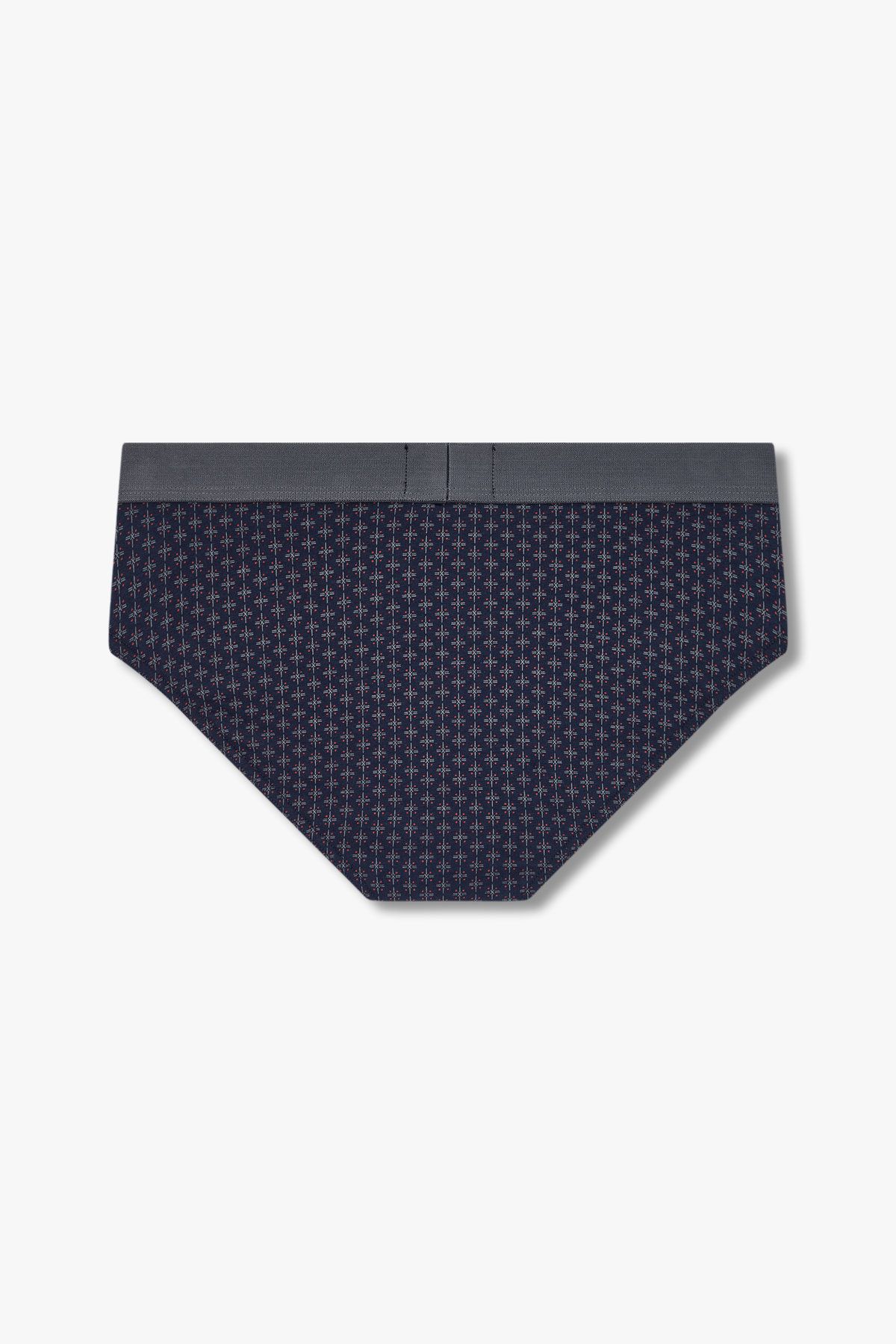 엠포리오 아르마니 언더웨어(EMPORIO ARMANI UNDERWEAR) 남성 로고 밴딩 패턴드 코튼 브리프_다크 네이비 0814311009
