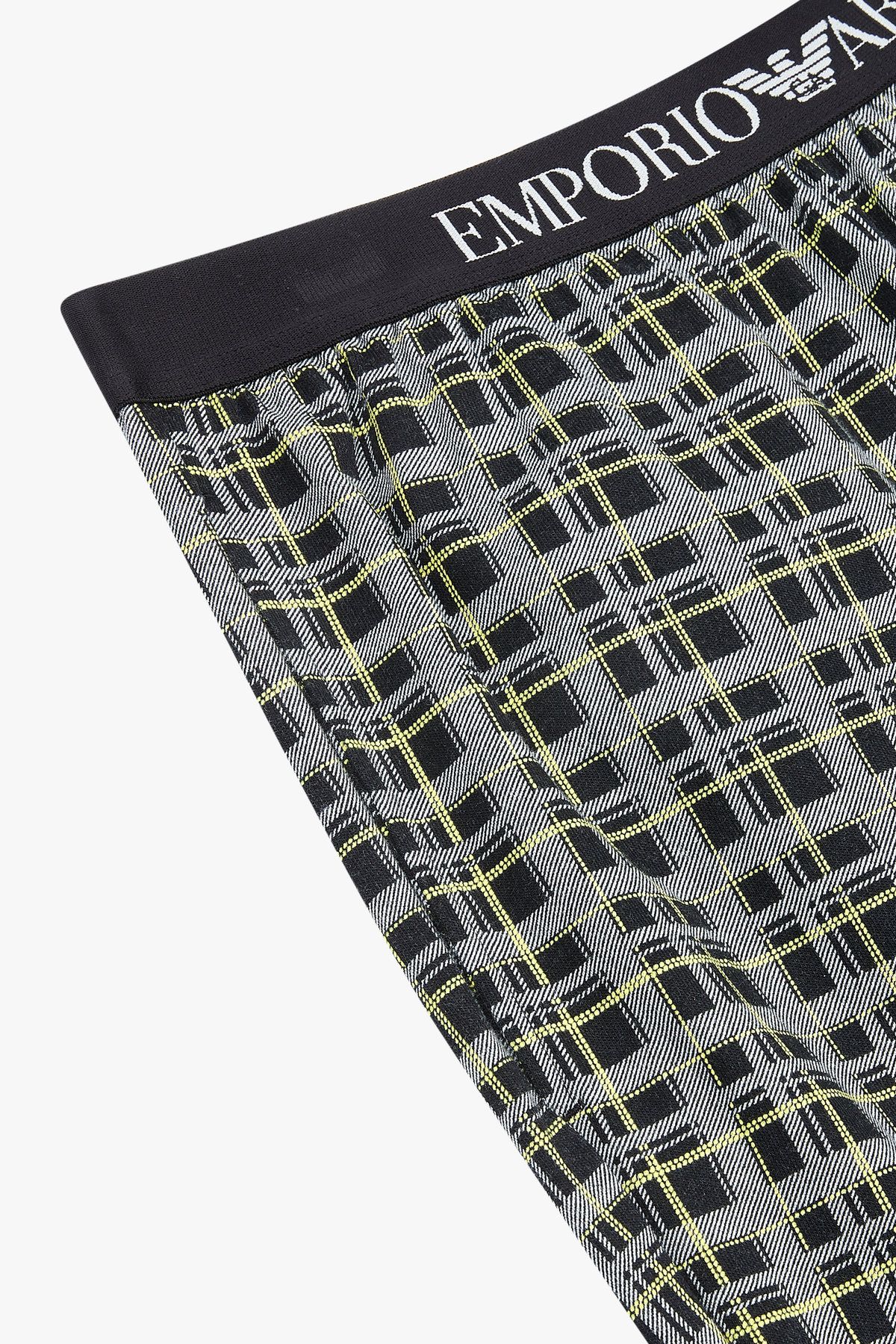엠포리오 아르마니 언더웨어(EMPORIO ARMANI UNDERWEAR) 남성 체크 패턴 파자마 팬츠_블랙 0814332009